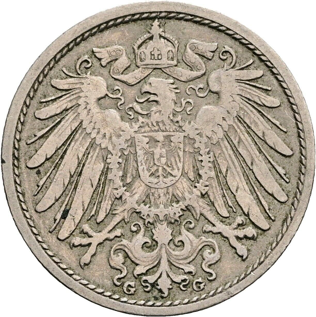 10 Pfennig 1901 G – Rückseite