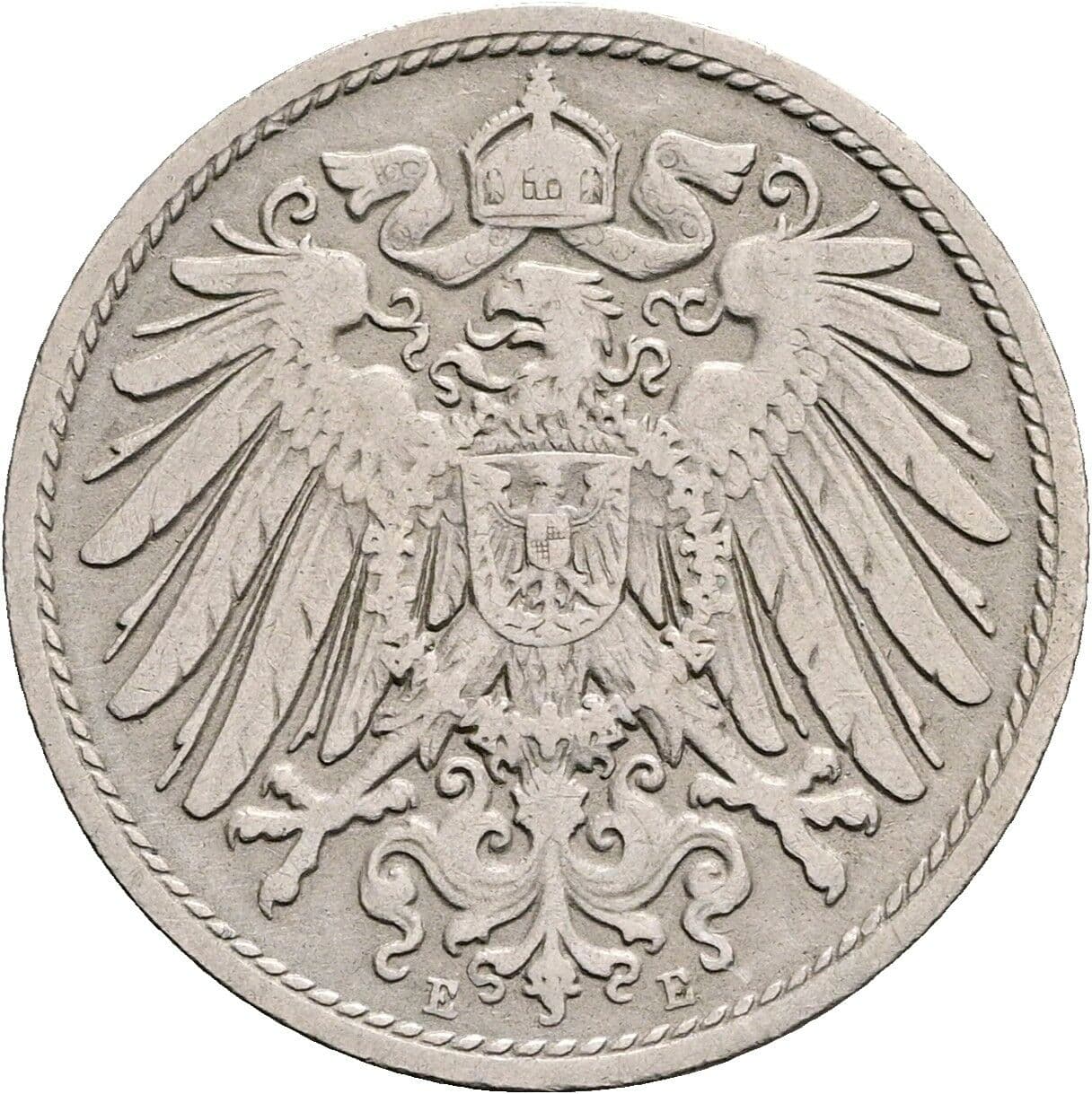 10 Pfennig 1894 E – Rückseite