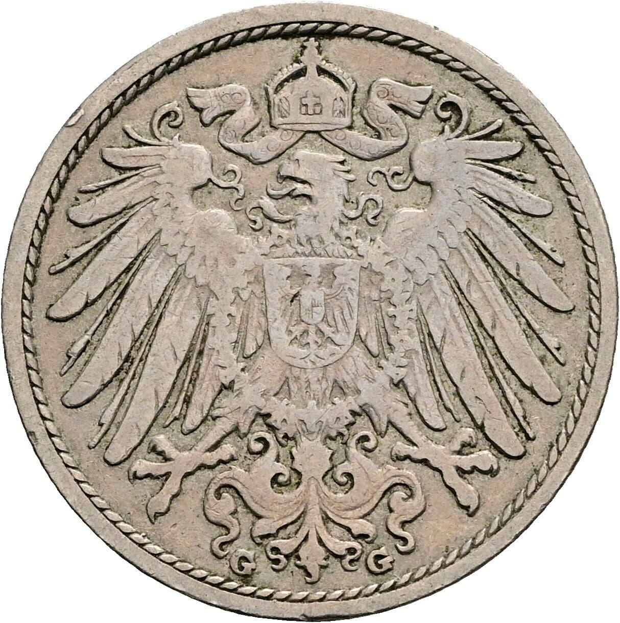 10 Pfennig 1903 G – Rückseite