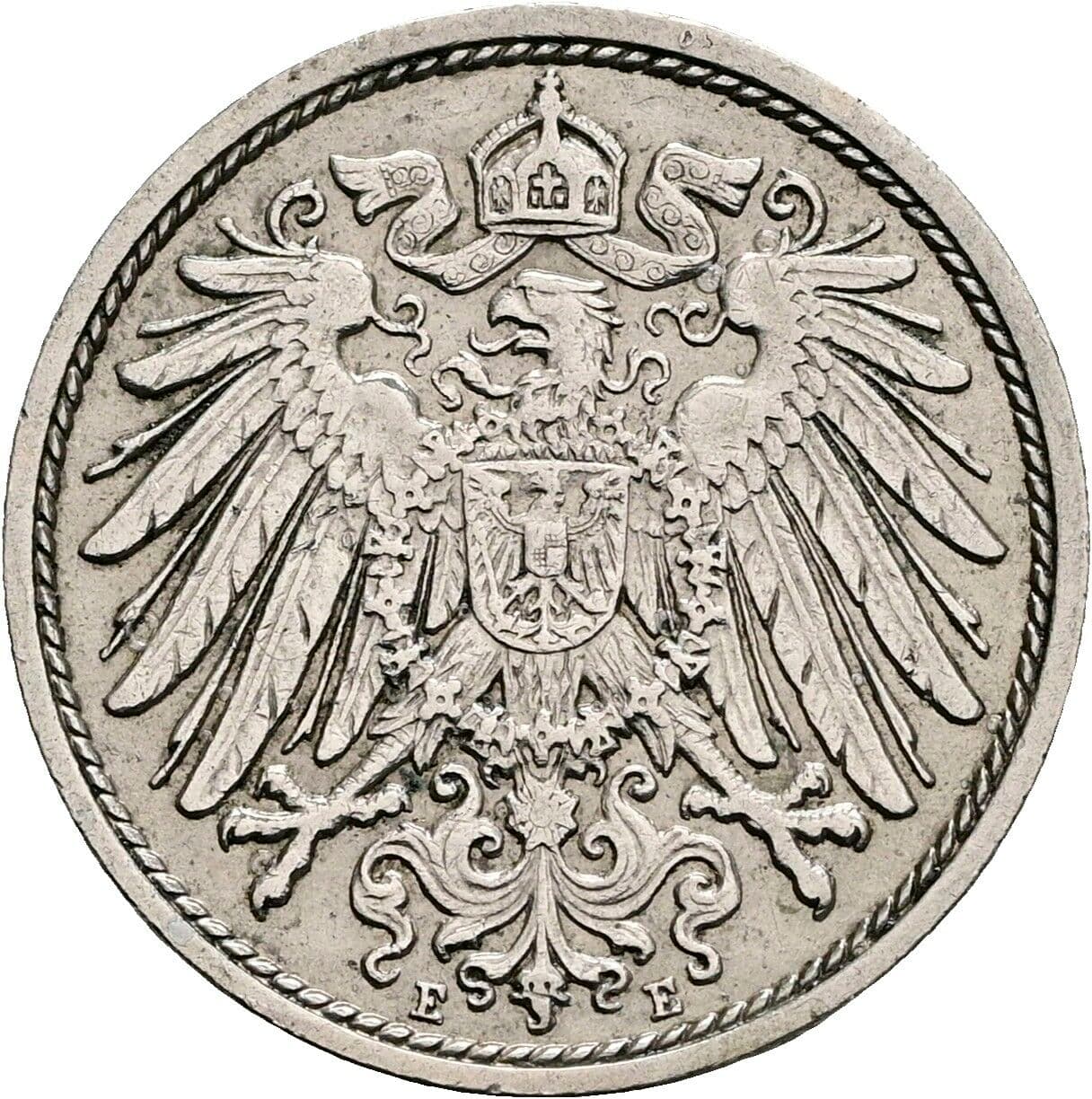 10 Pfennig 1912 E – Rückseite