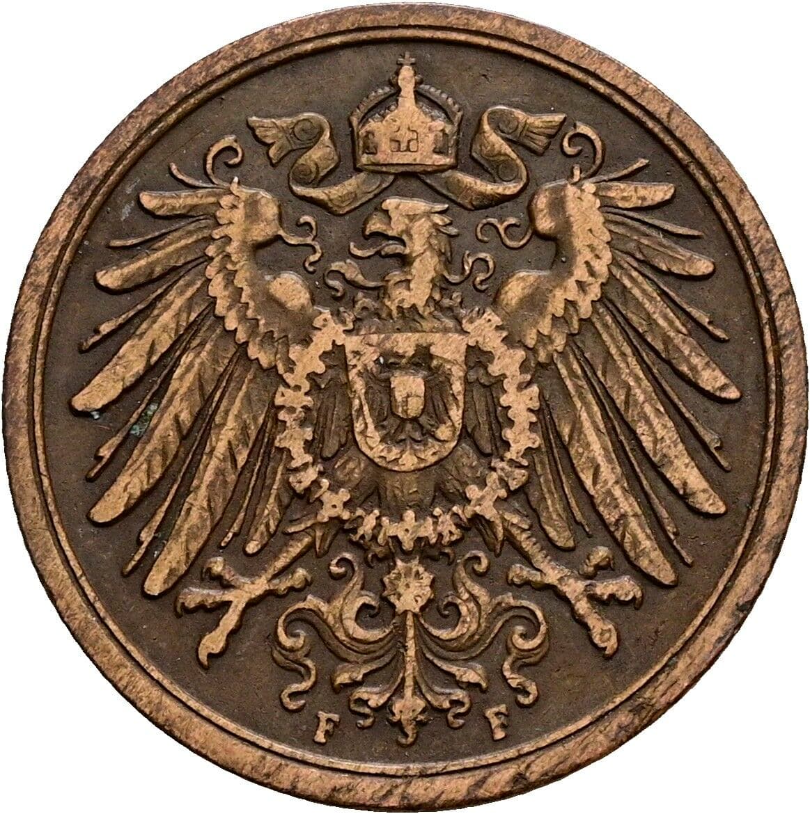 2 Pfennig 1906 F – Rückseite