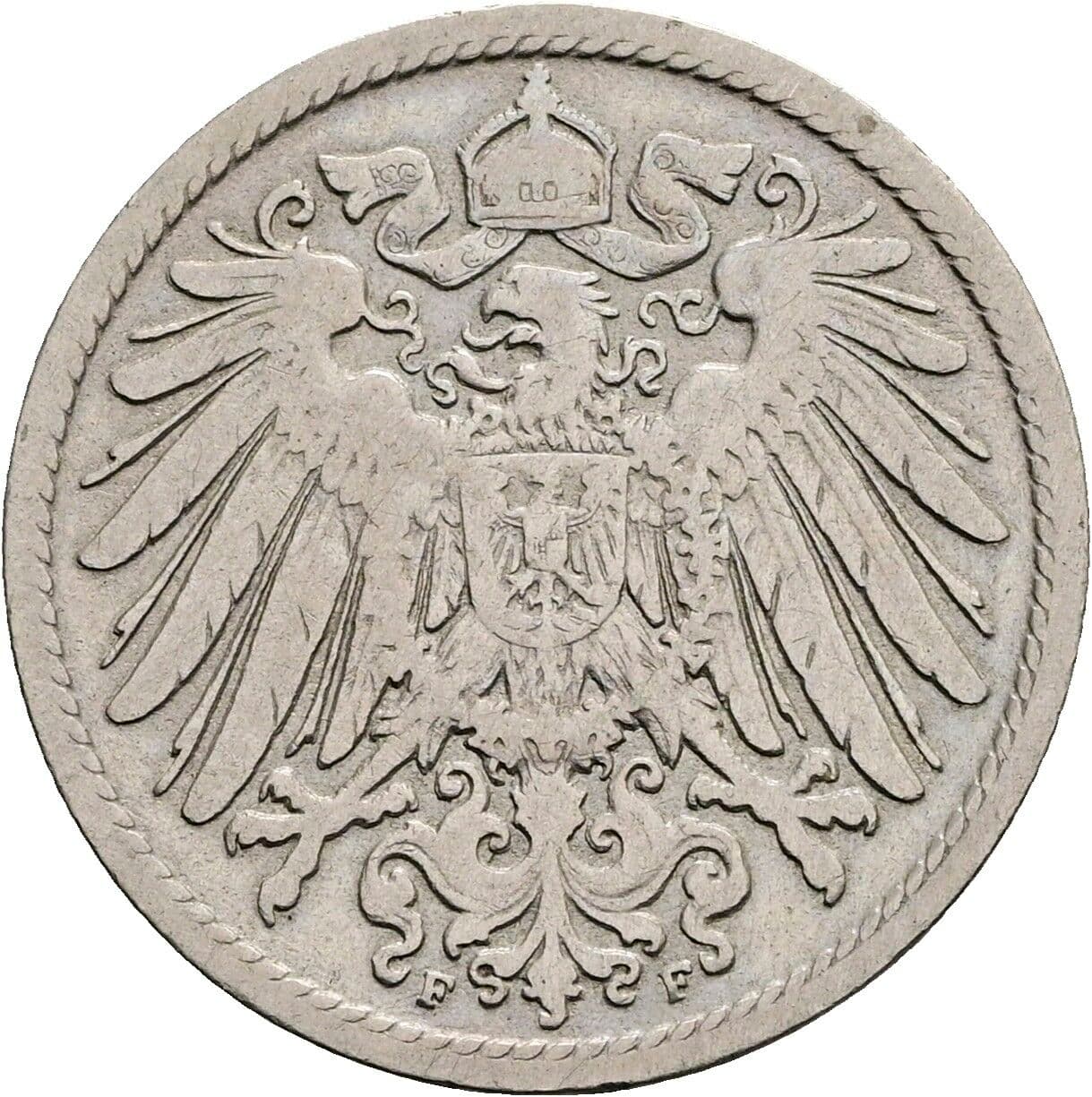 10 Pfennig 1896 F – Rückseite