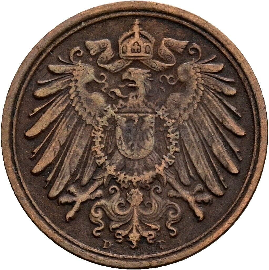 1 Pfennig 1899 D – Rückseite
