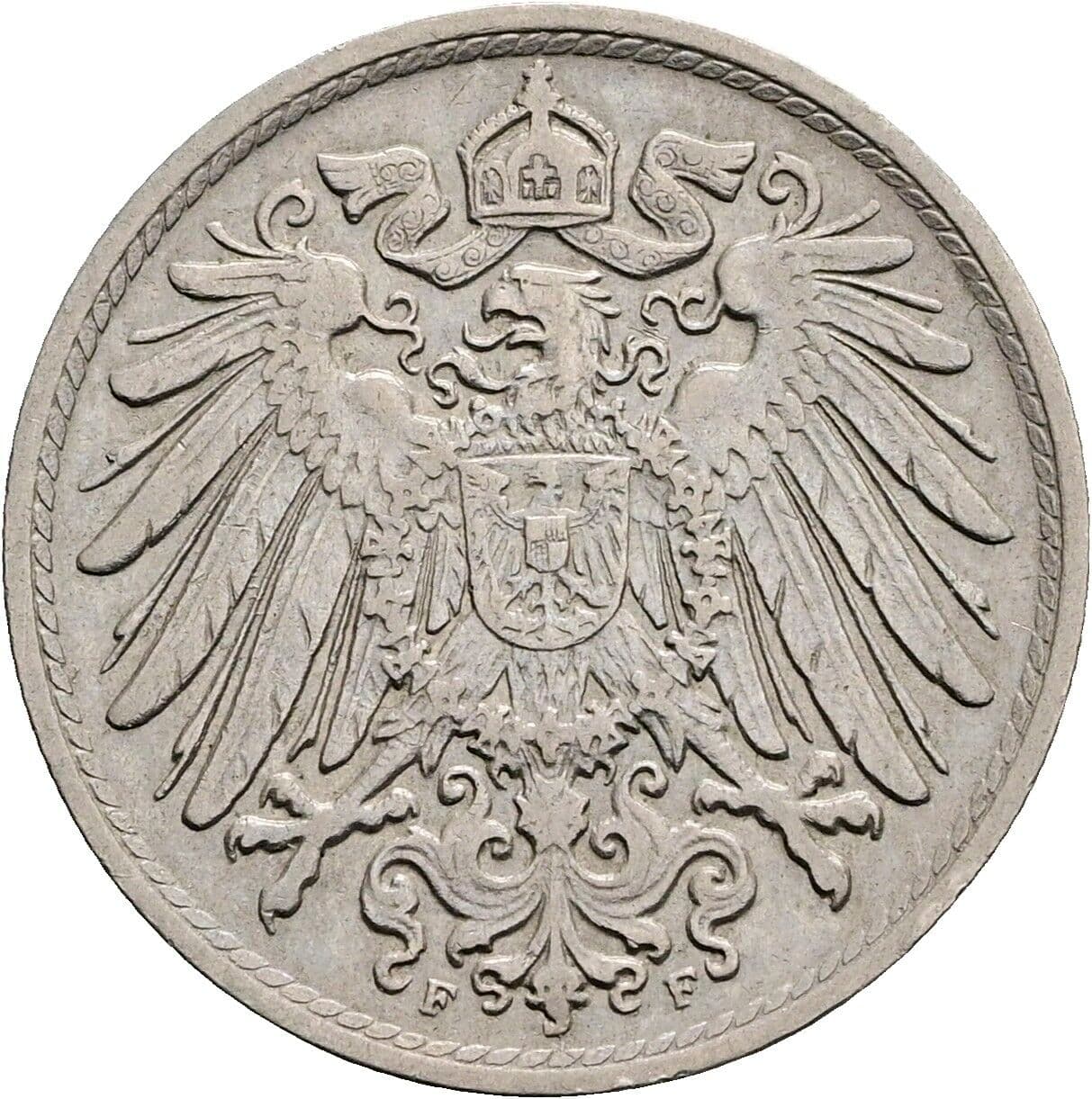 10 Pfennig 1912 F – Rückseite