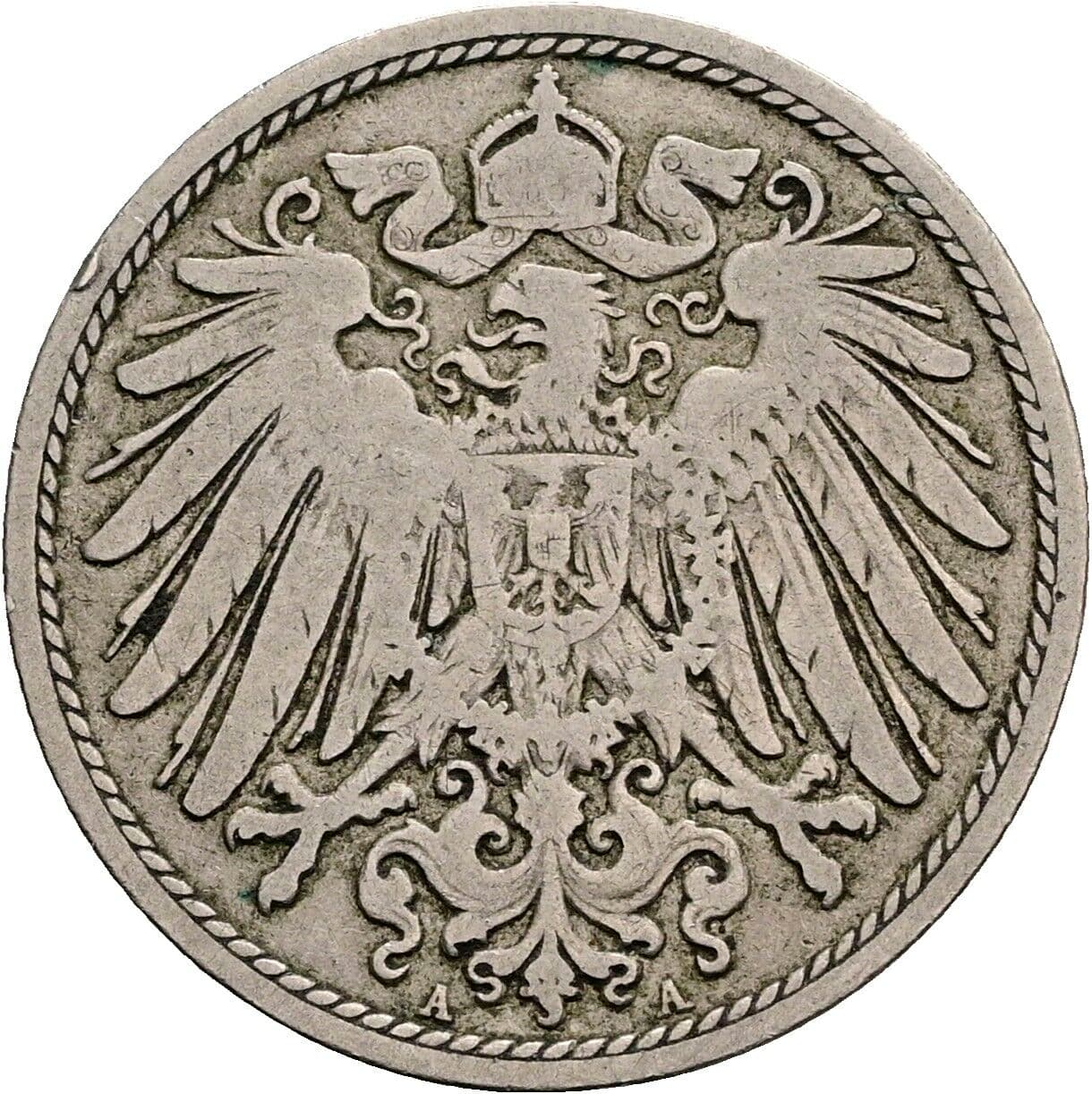 10 Pfennig 1899 A – Rückseite