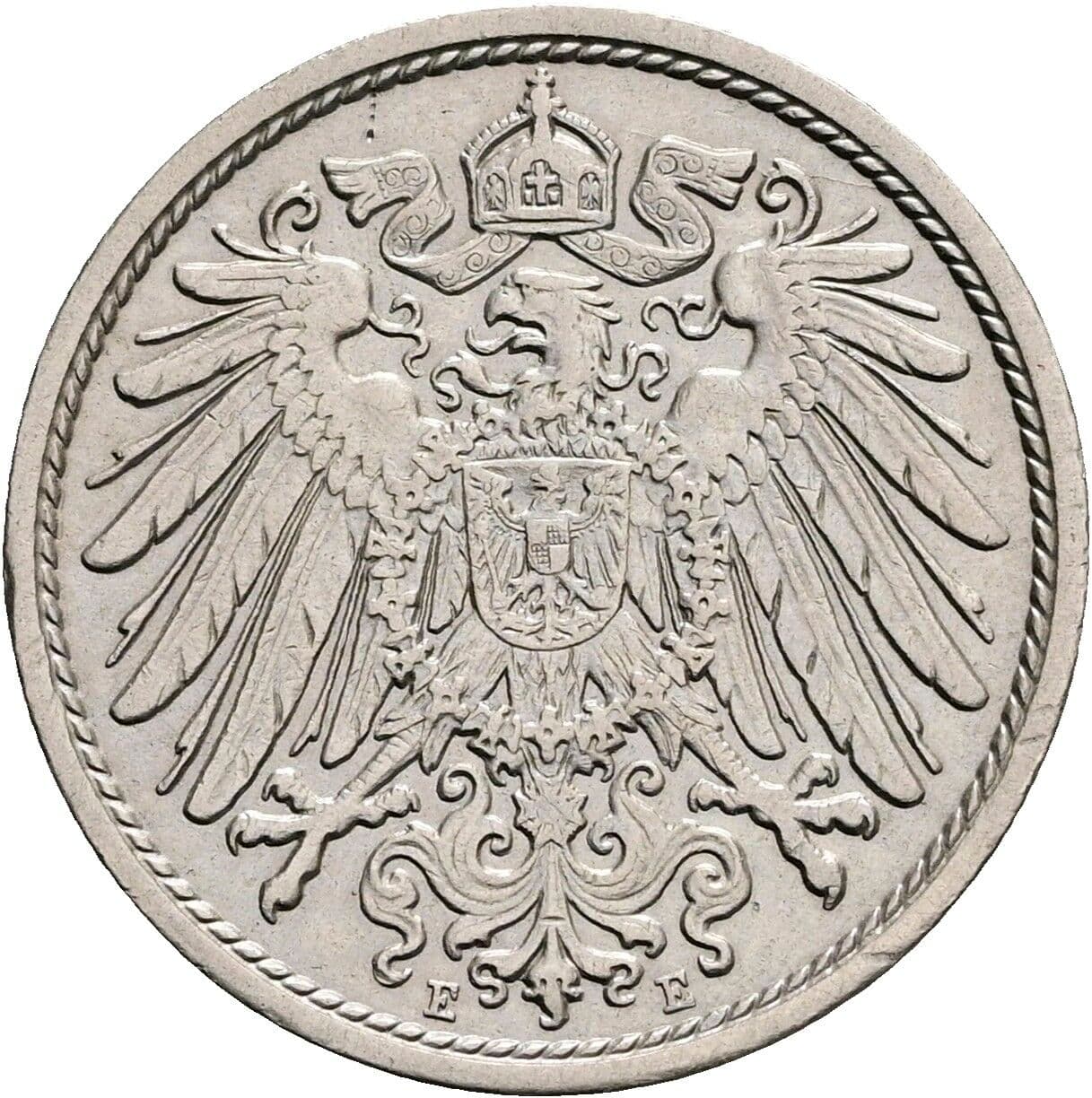 10 Pfennig 1912 E – Rückseite
