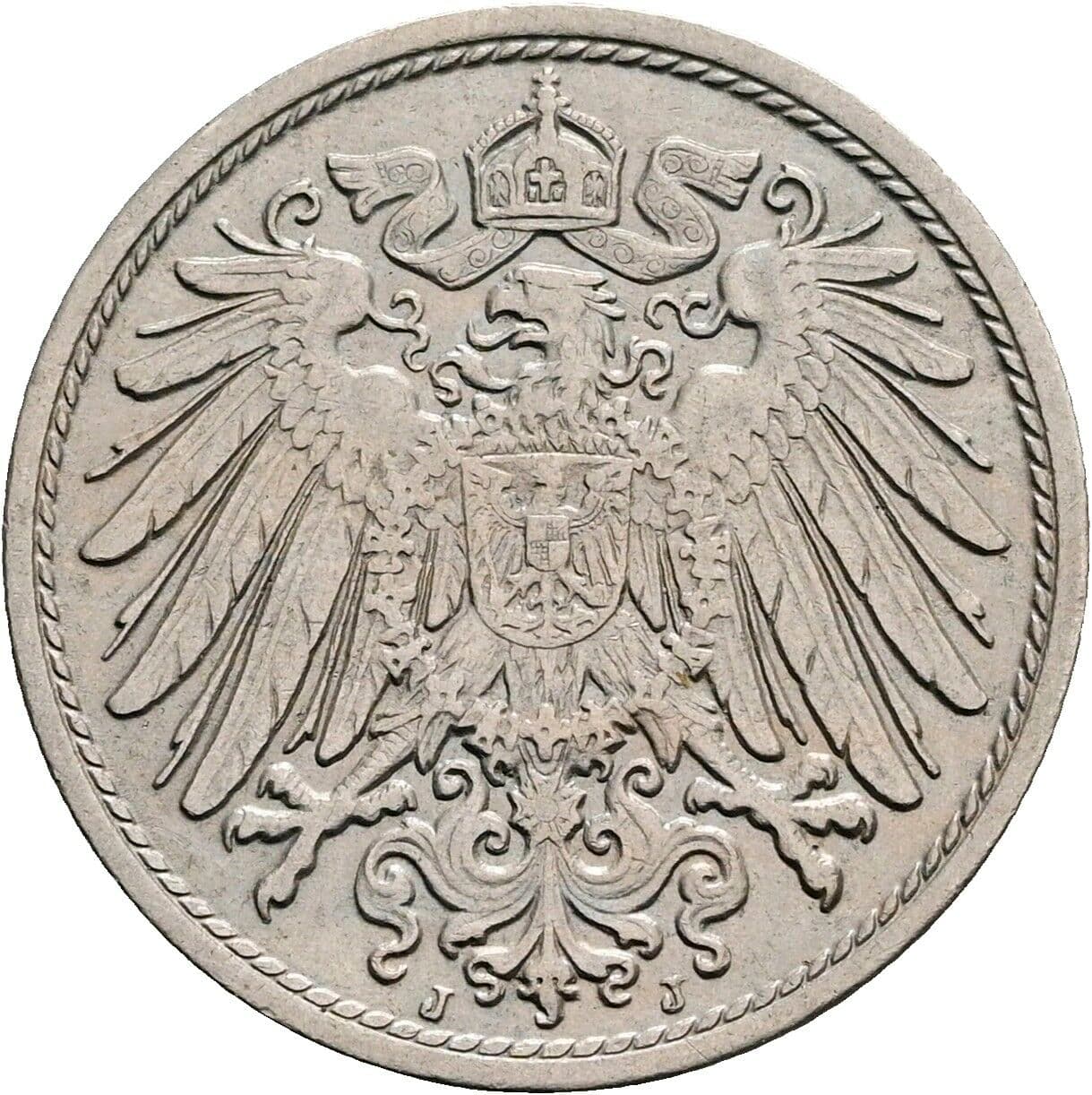 10 Pfennig 1913 J – Rückseite