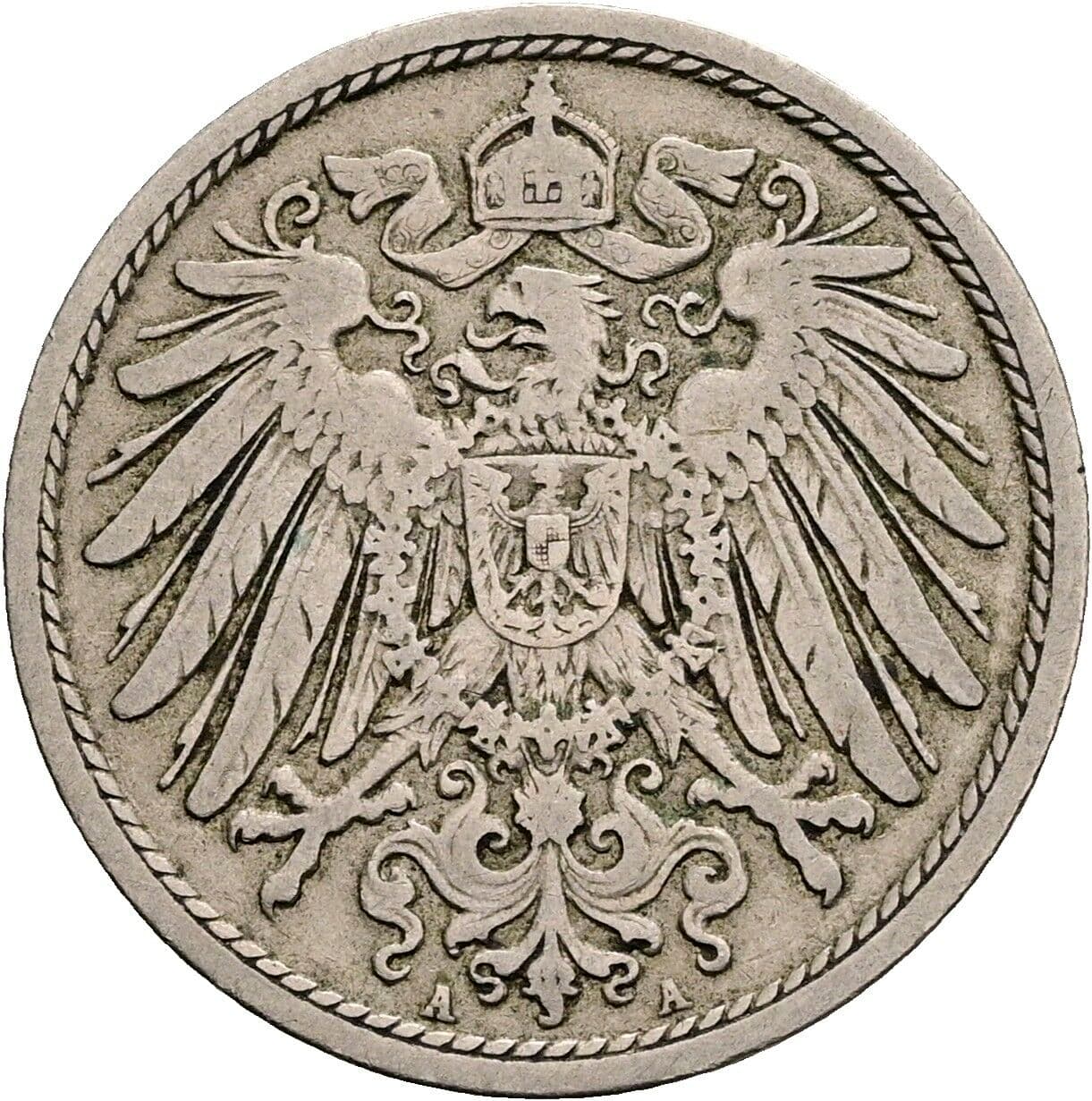 10 Pfennig 1905 A – Rückseite