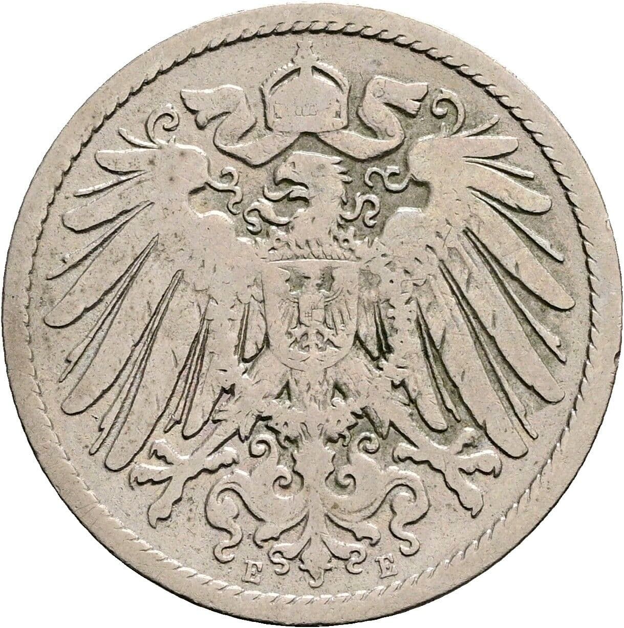 10 Pfennig 1893 E – Rückseite
