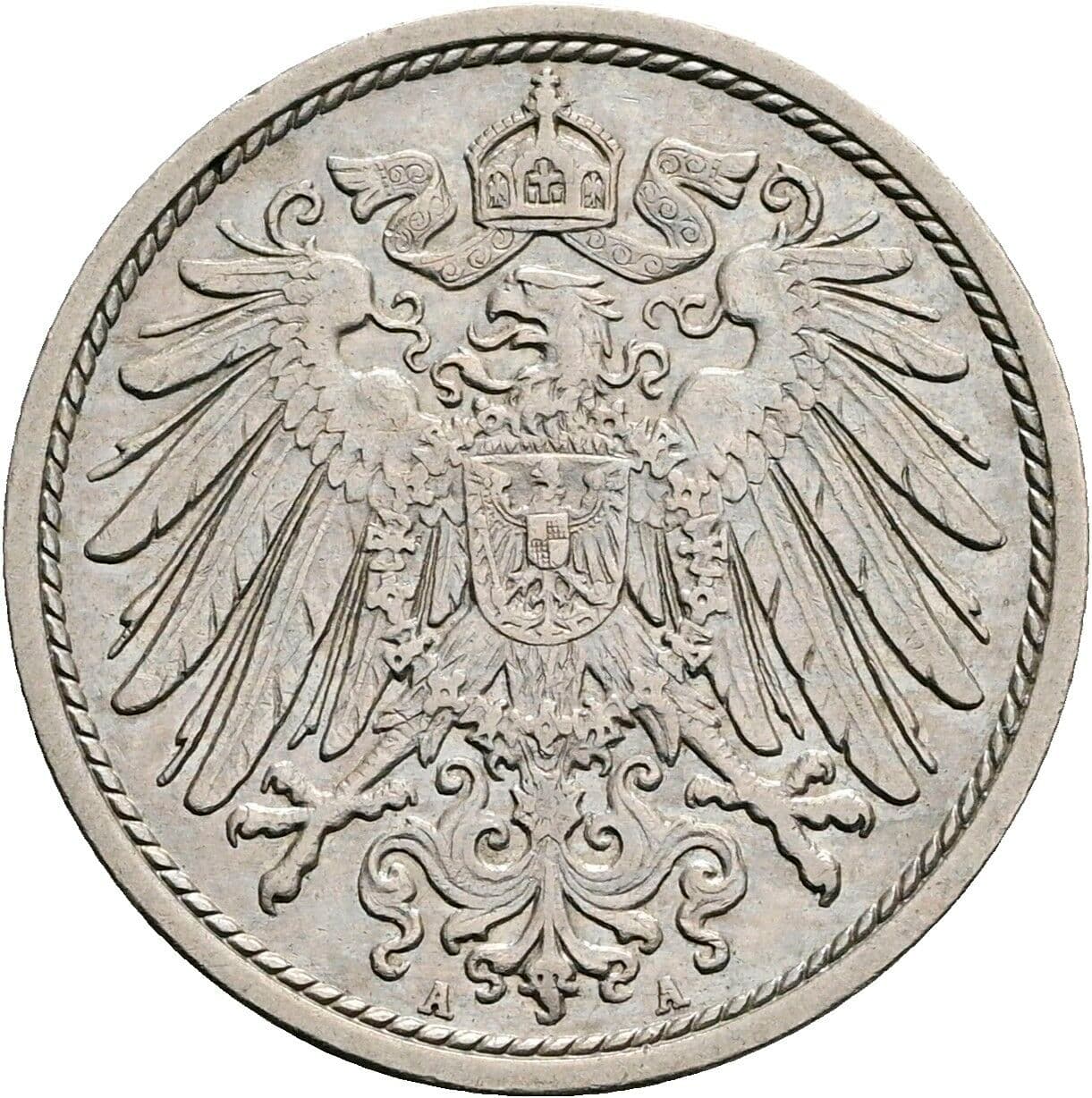 10 Pfennig 1912 A – Rückseite