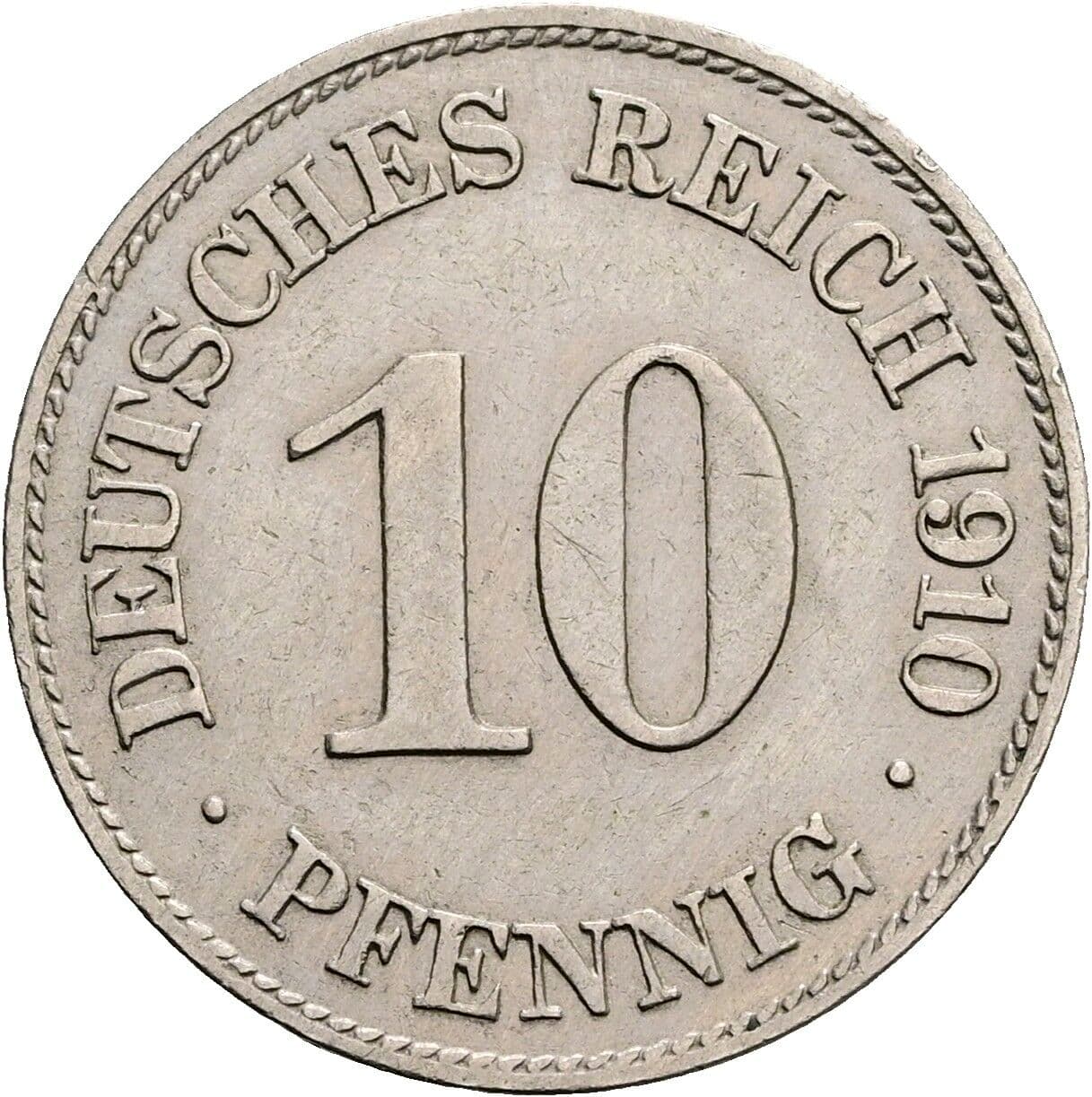 10 Pfennig 1910 E – Vorderseite