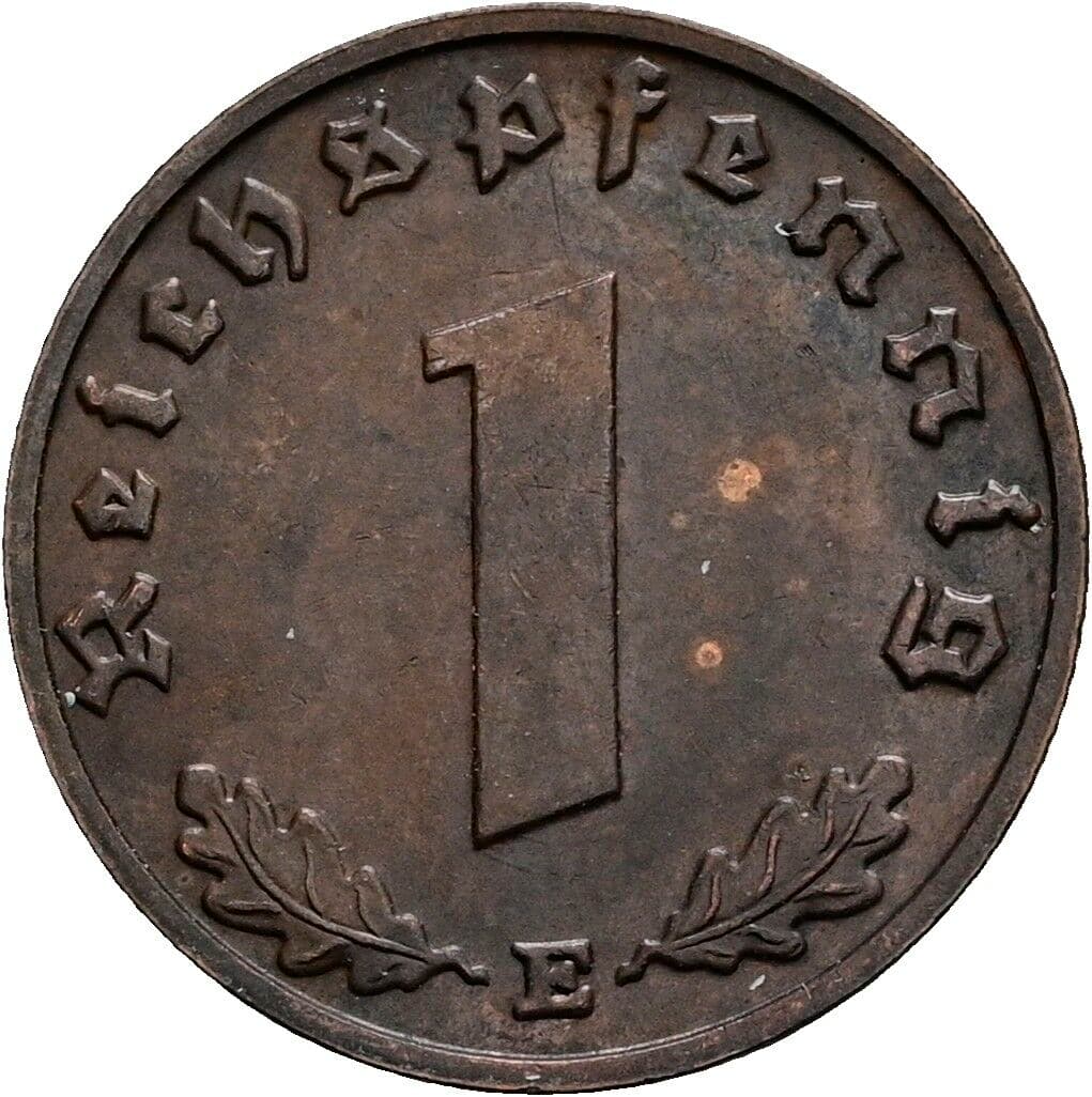 1 Reichspfennig 1938 E – Vorderseite
