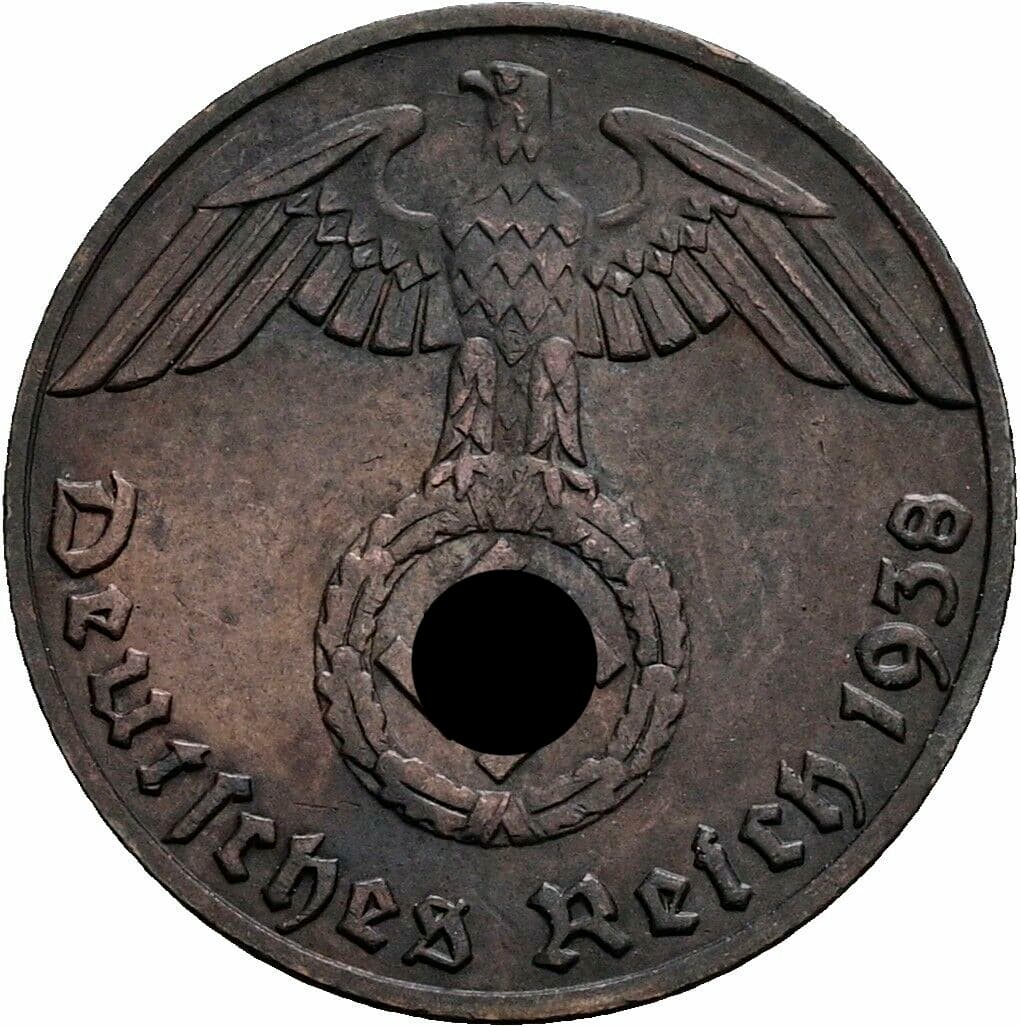 1 Reichspfennig 1938 E – Rückseite