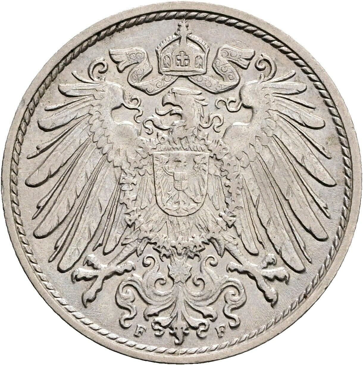 10 Pfennig 1913 F – Rückseite