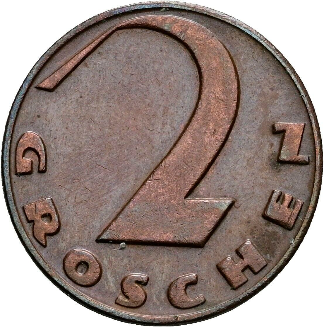 2 Groschen 1938 – Vorderseite