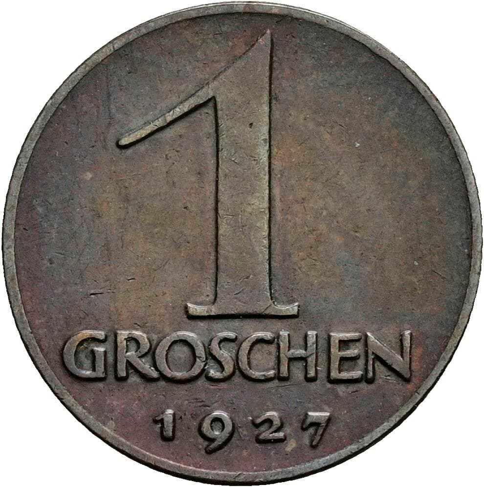 1 Groschen 1927 – Vorderseite