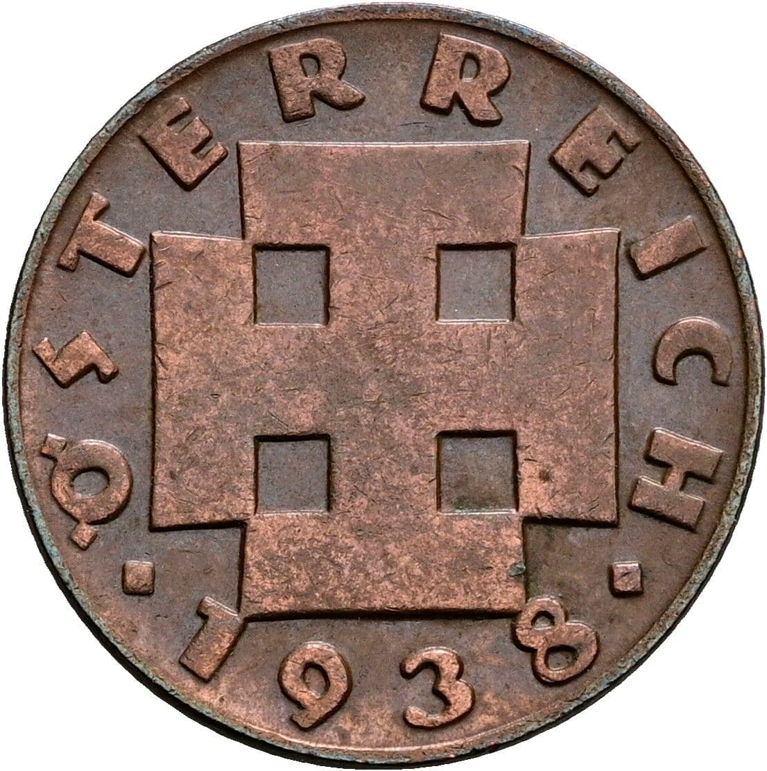 2 Groschen 1938 – Rückseite