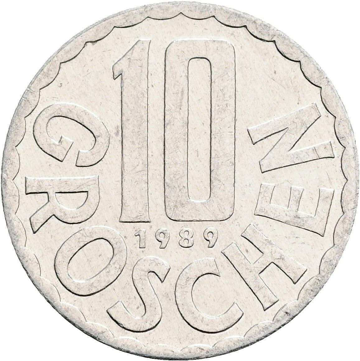 10 Groschen 1989 – Vorderseite
