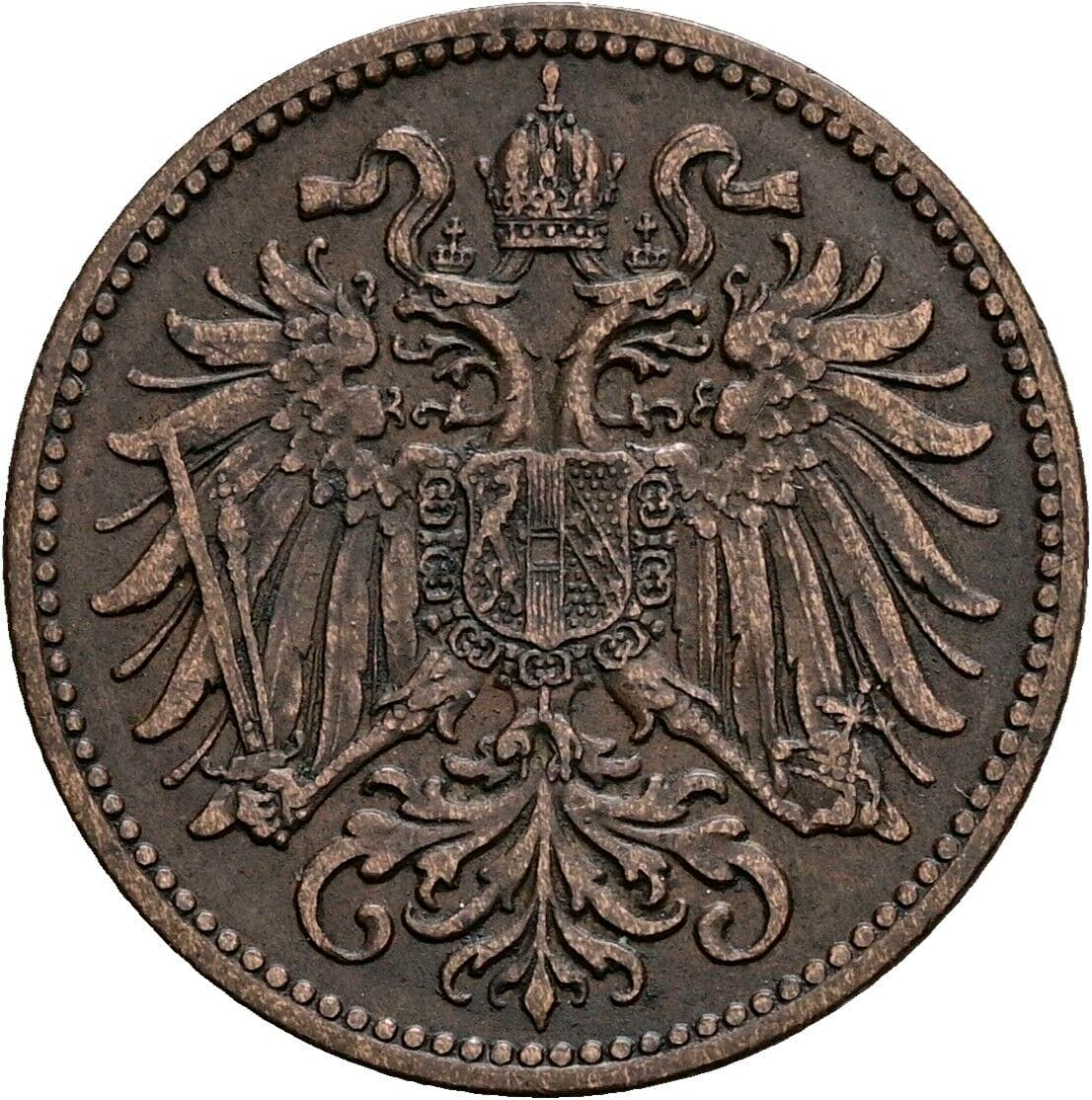 2 Heller Franz Joseph I. 1848-1916 1897 – Rückseite