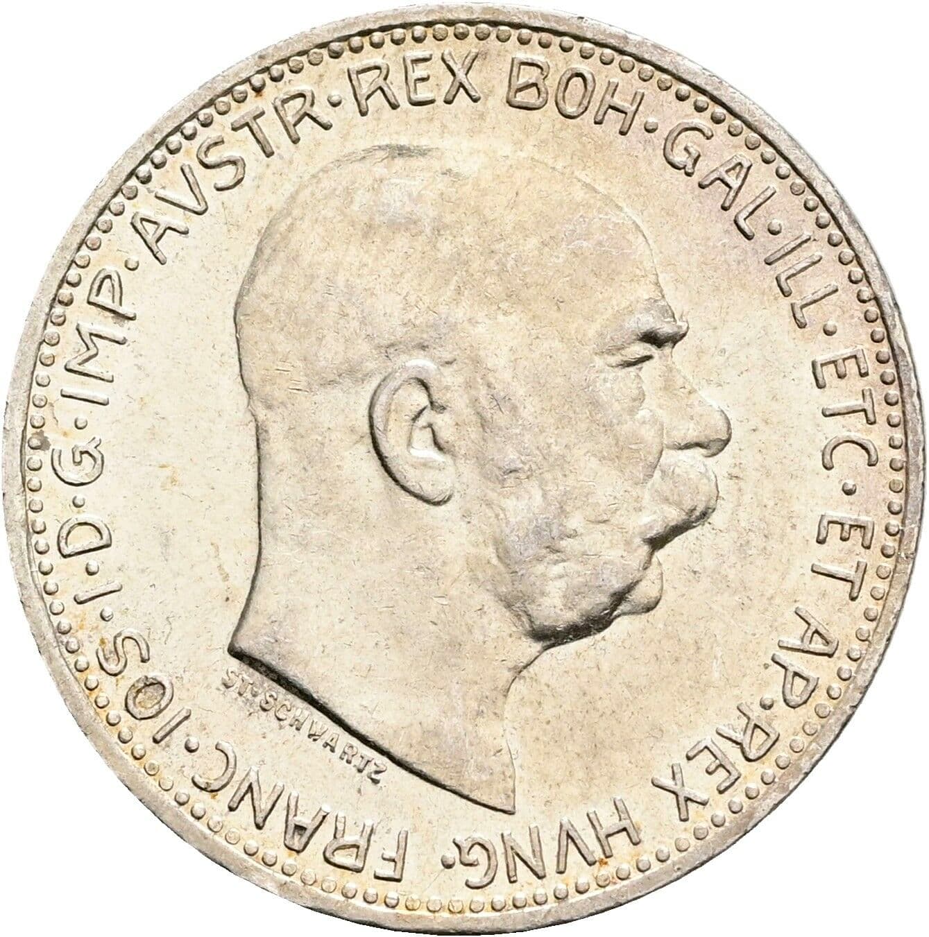 1 Krone Franz Joseph I. 1848-1916 1914 – Vorderseite