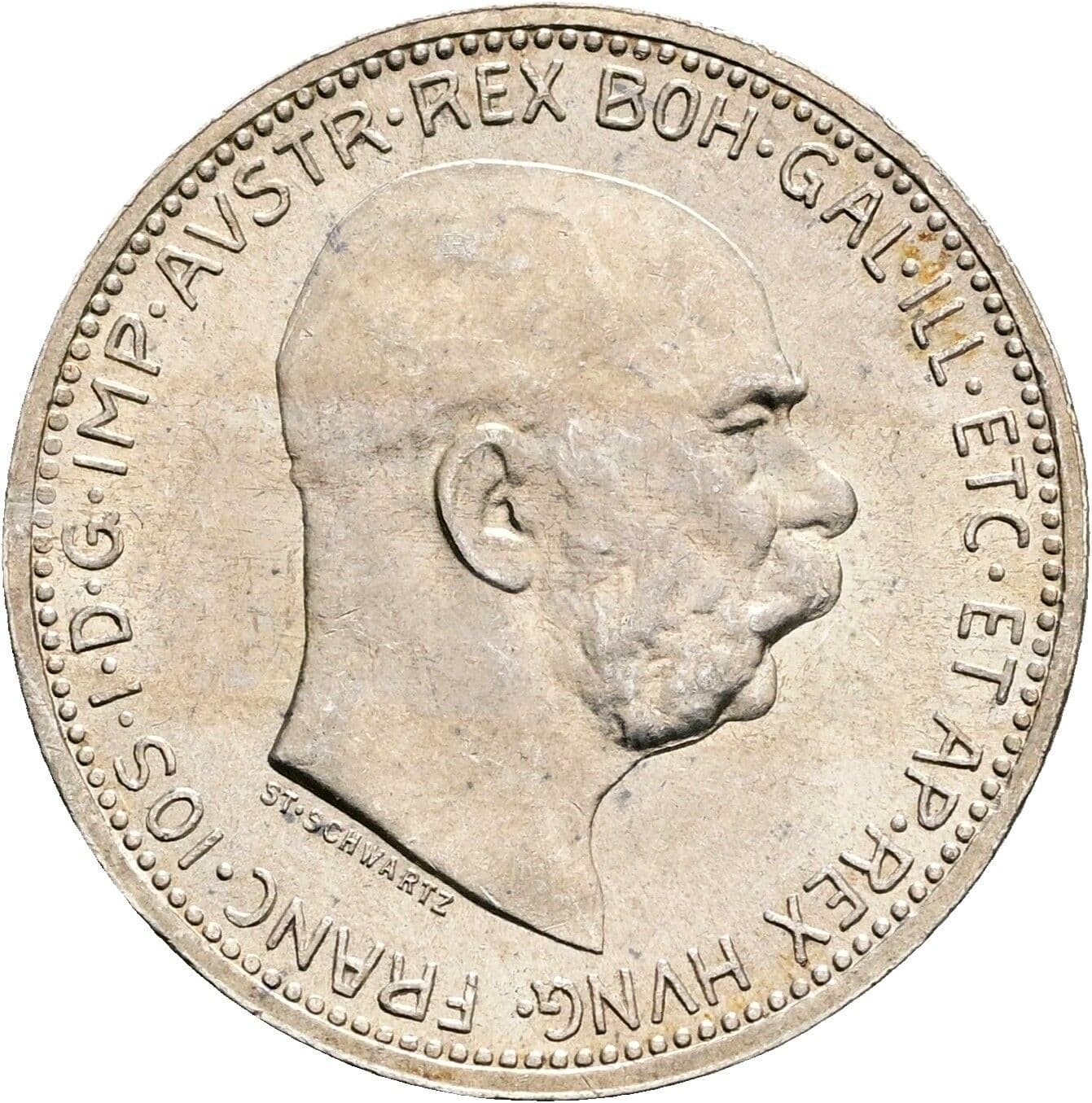 1 Krone Franz Joseph I. 1848-1916 1916 – Vorderseite