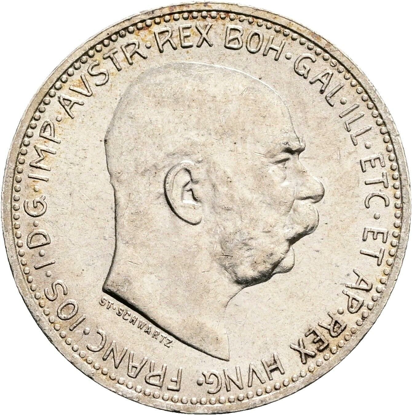 1 Krone Franz Joseph I. 1848-1916 1915 – Vorderseite