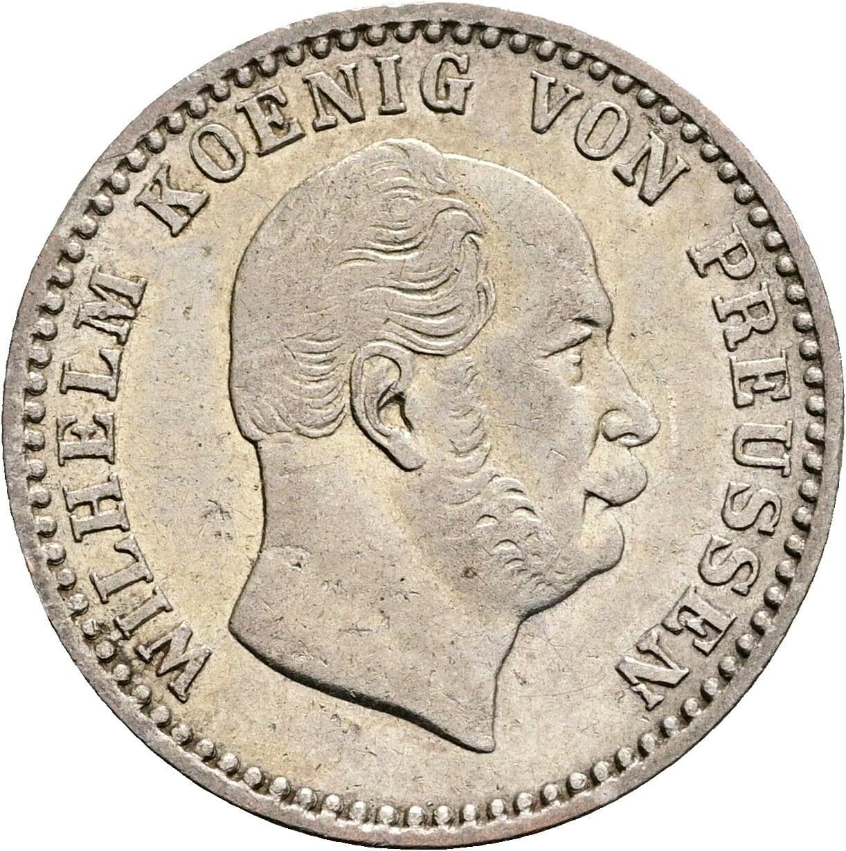 2 1/2 Silbergroschen Wilhelm I. 1861-1888 1870 A – Vorderseite