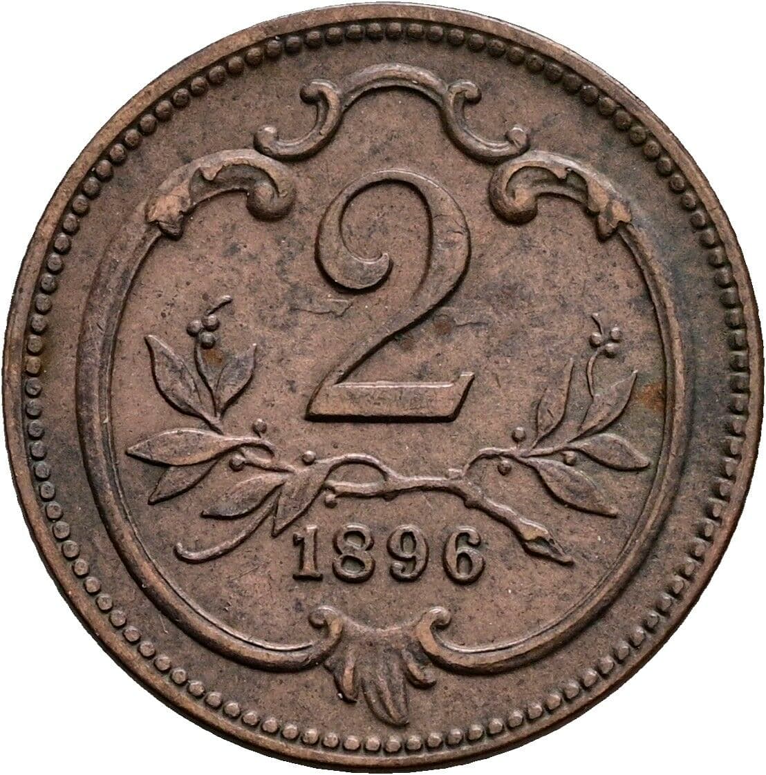 2 Heller Franz Joseph I. 1848-1916 1896 – Vorderseite