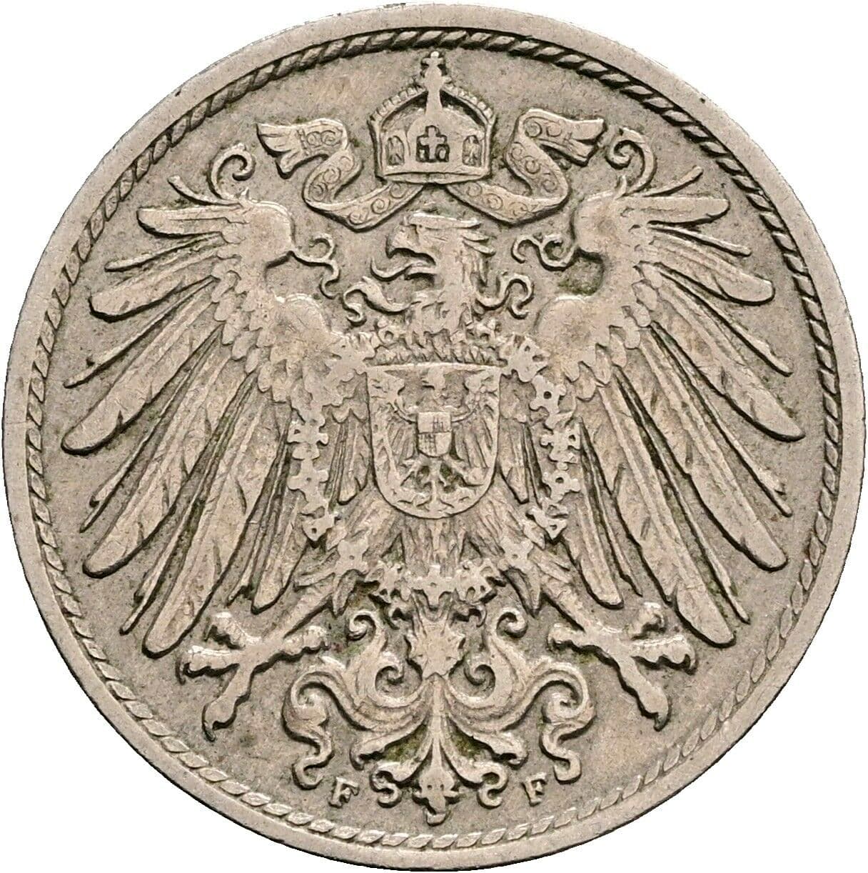 10 Pfennig 1912 F – Rückseite