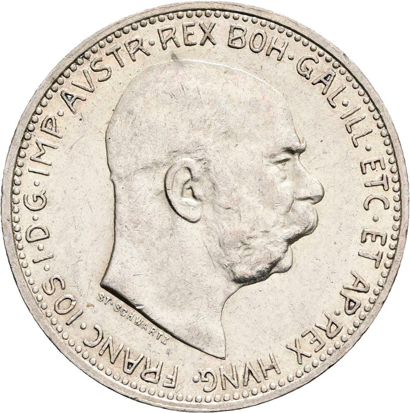 1 Krone Franz Joseph I. 1848-1916 1914 – Vorderseite