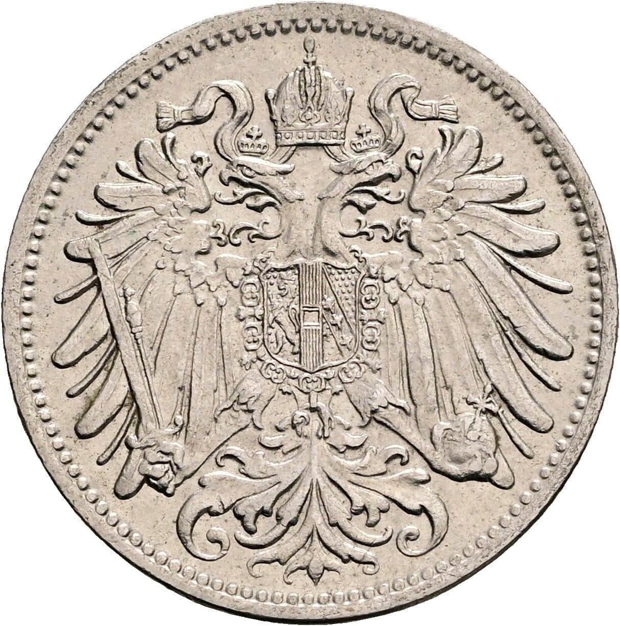20 Heller Franz Joseph I. 1848-1916 1908 – Rückseite