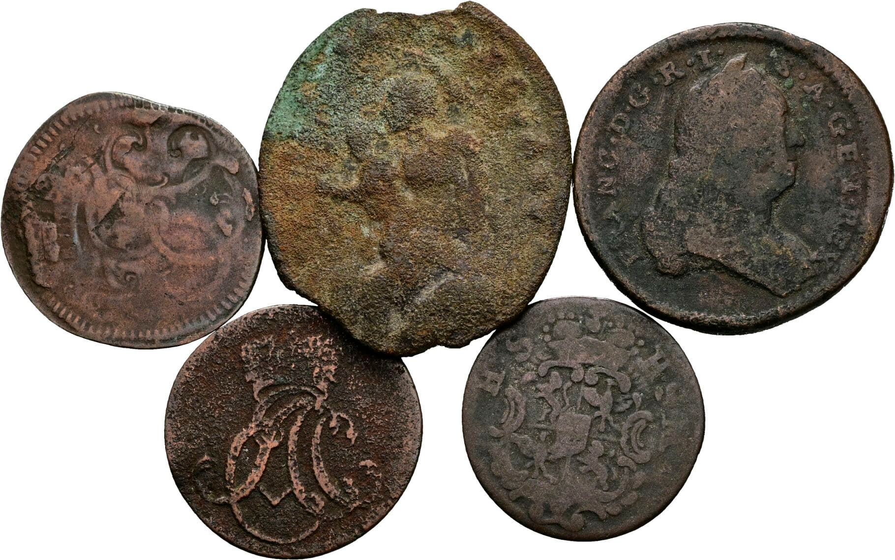 Lot 5 Stück Kleinmünzen – Rückseite