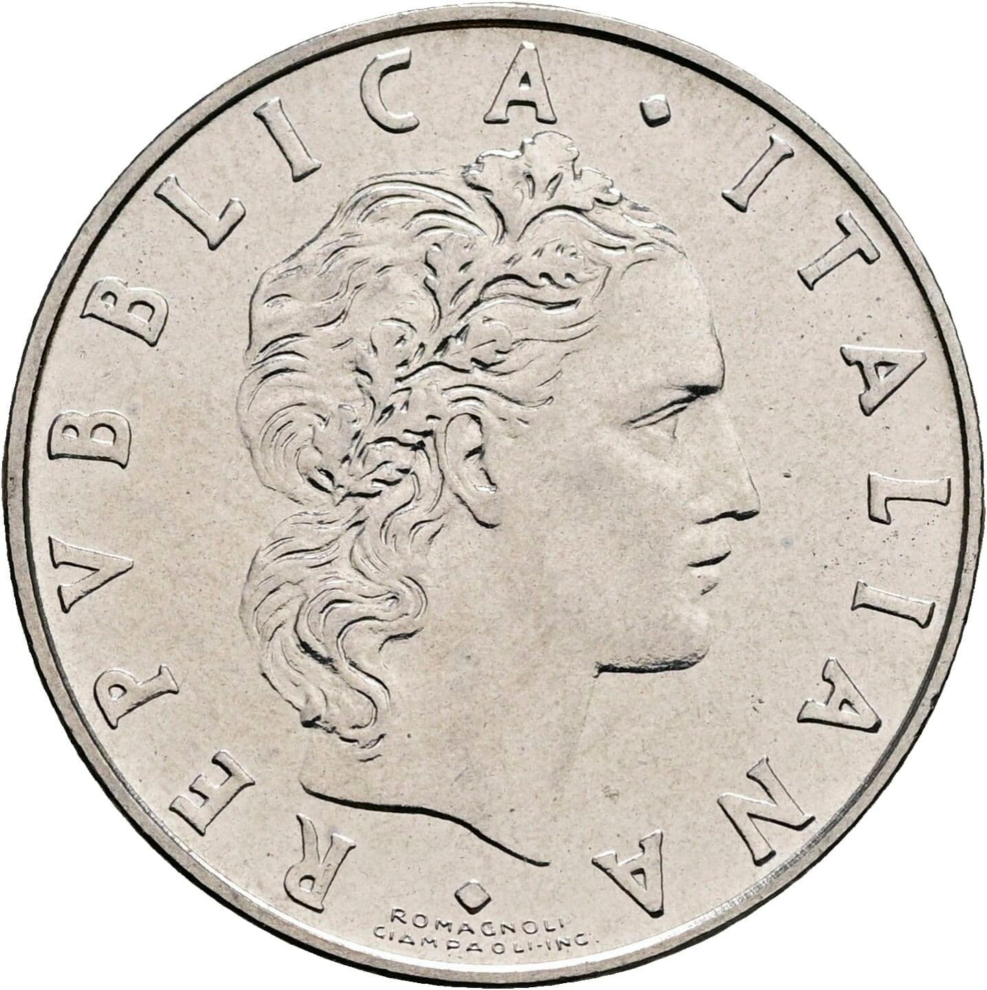 50 Lire 1970 – Vorderseite