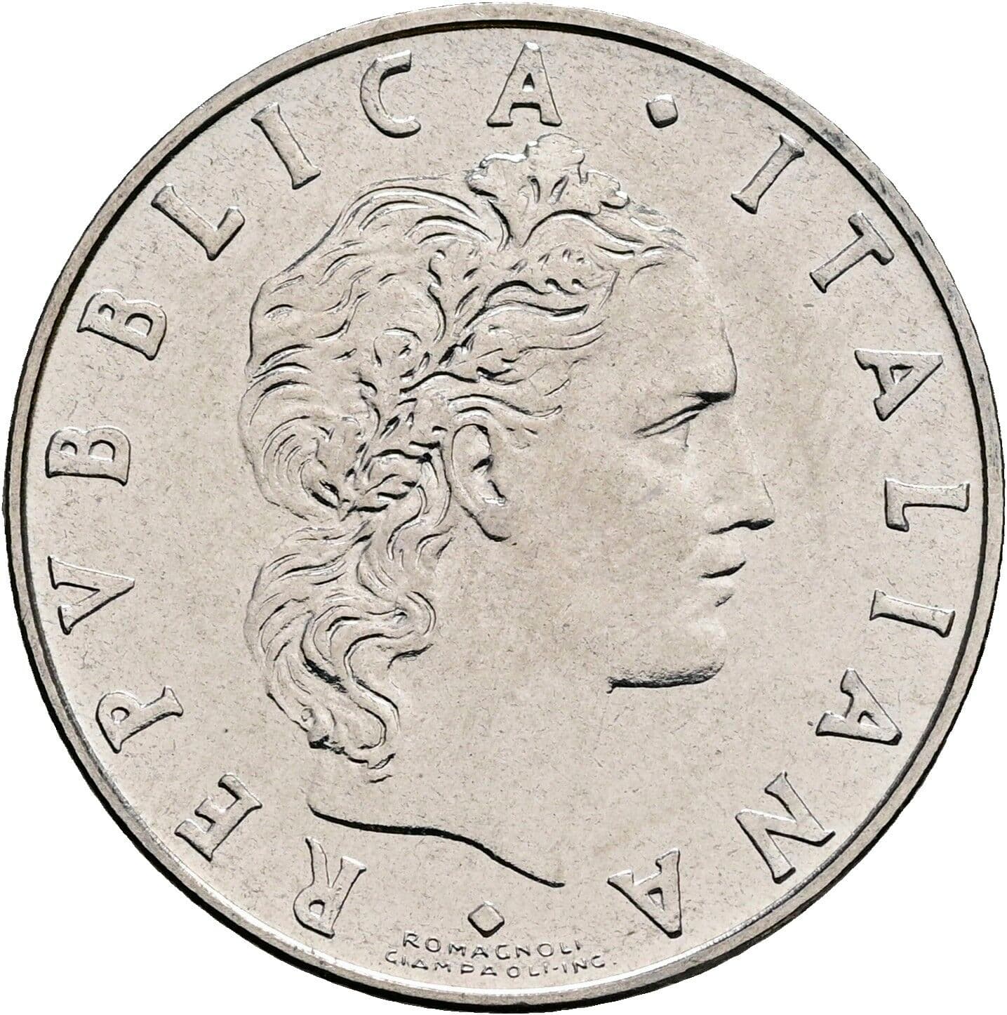 50 Lire 1970 – Vorderseite