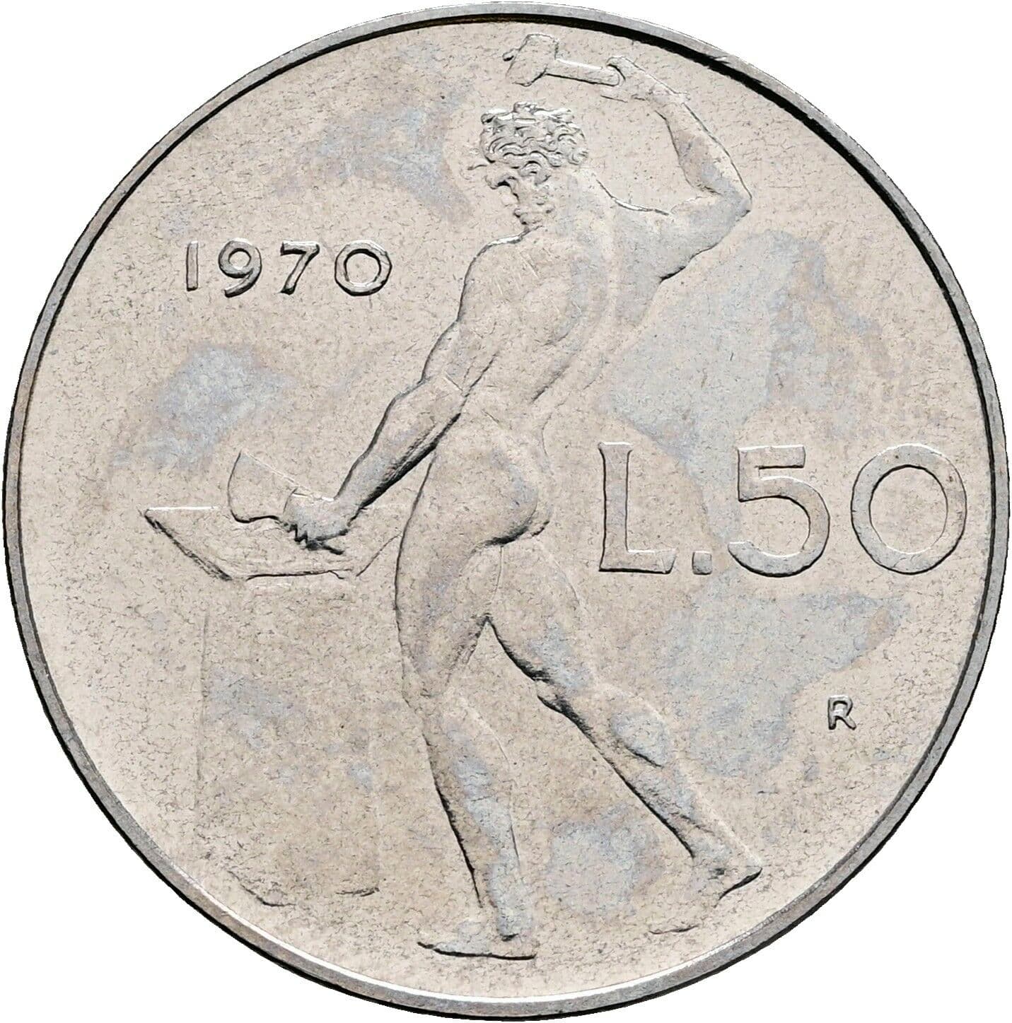 50 Lire 1970 – Rückseite