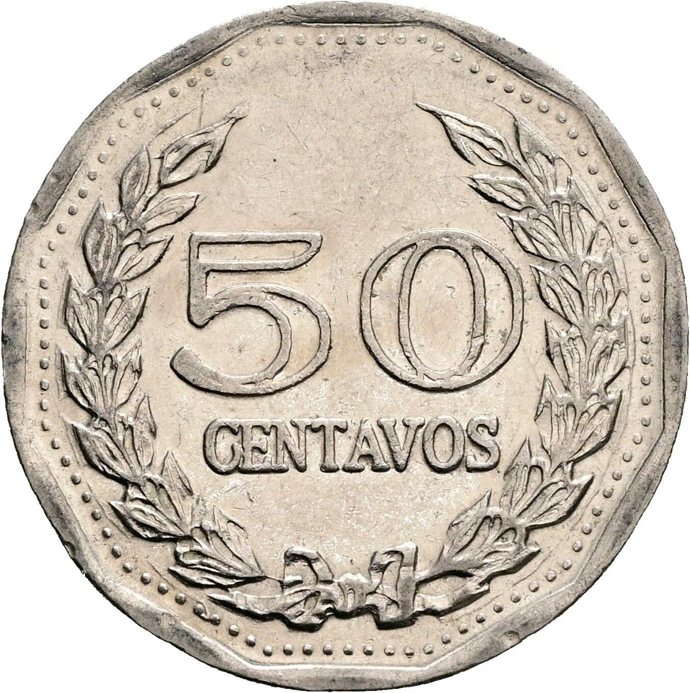 50 Centavos 1972 – Rückseite