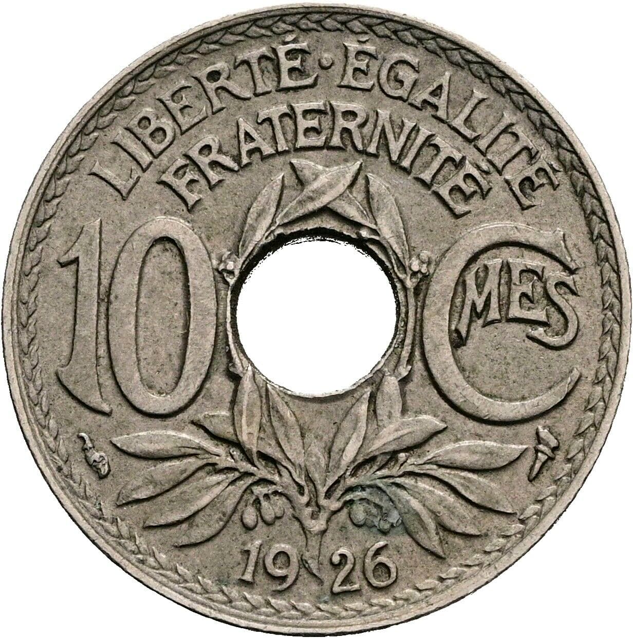 10 Centimes 1926 – Vorderseite