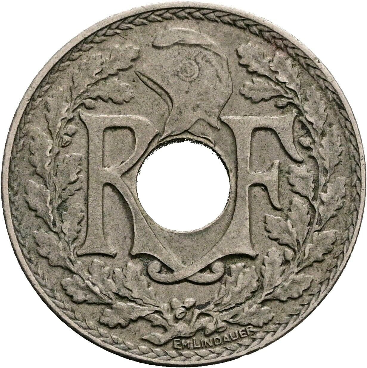 10 Centimes 1926 – Rückseite