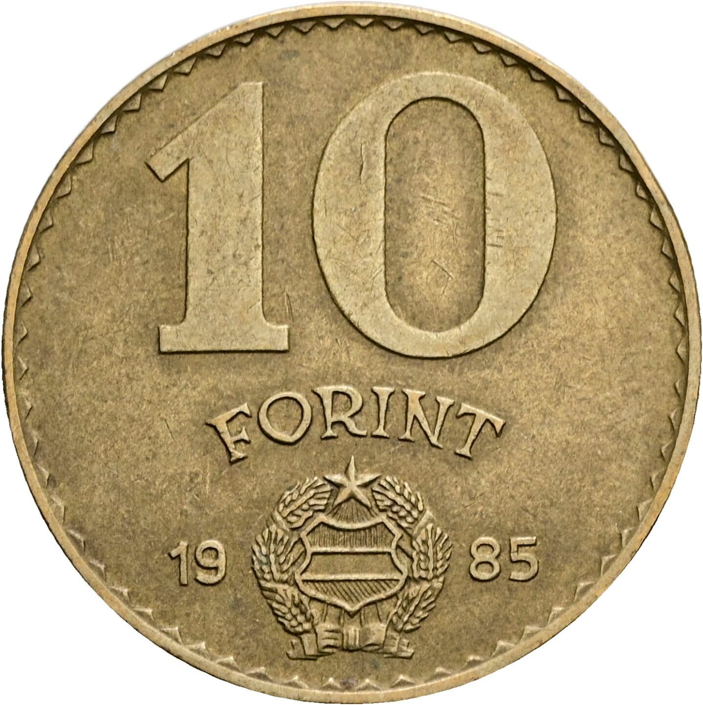 10 Forint 1985 – Vorderseite