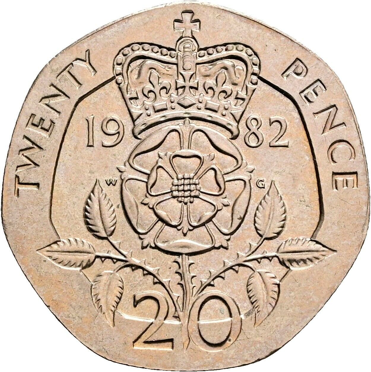 20 Pence Elisabeth II. 1952-2022 1982 – Rückseite