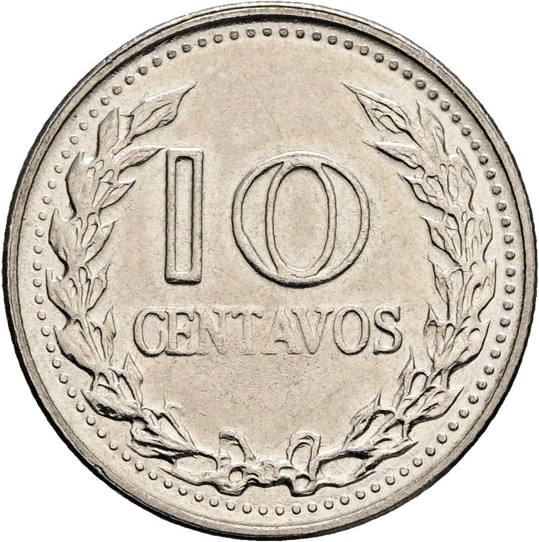 10 Centavos 1973 – Rückseite