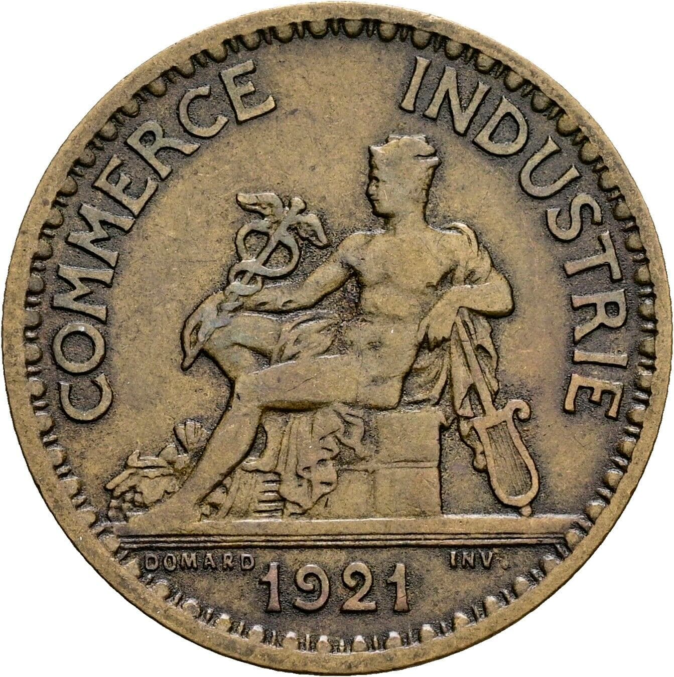 1 Franc 1921 – Rückseite