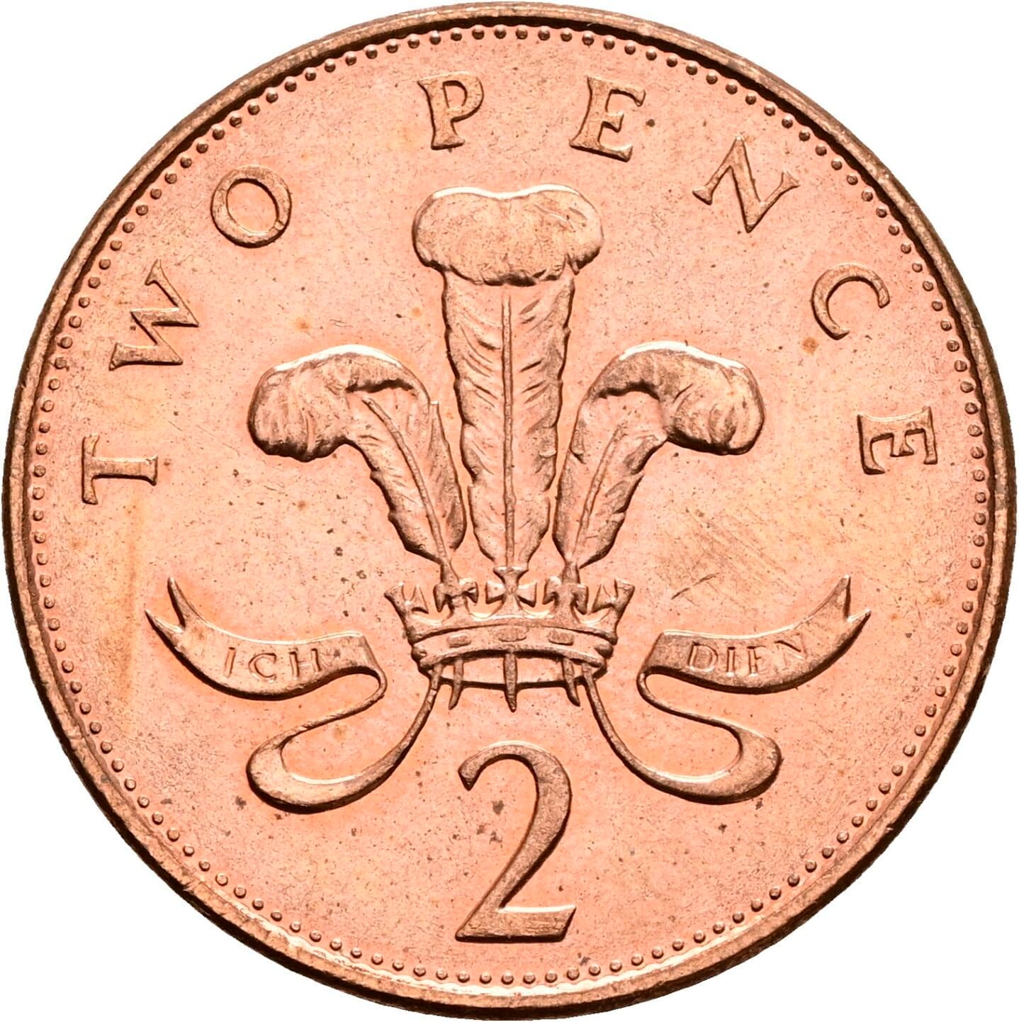 2 Pence Elisabeth II. 1952-2022 1992 – Rückseite
