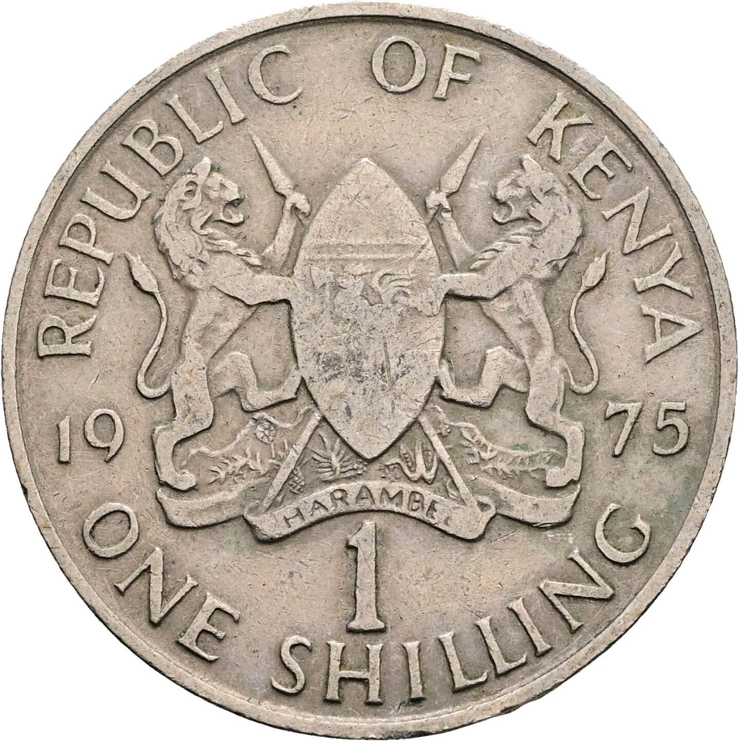 1 Shilling 1975 – Rückseite