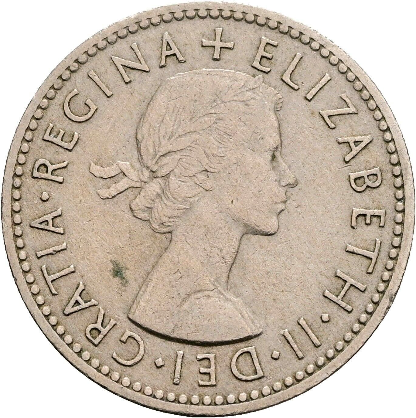 1 Shilling 1955 – Vorderseite