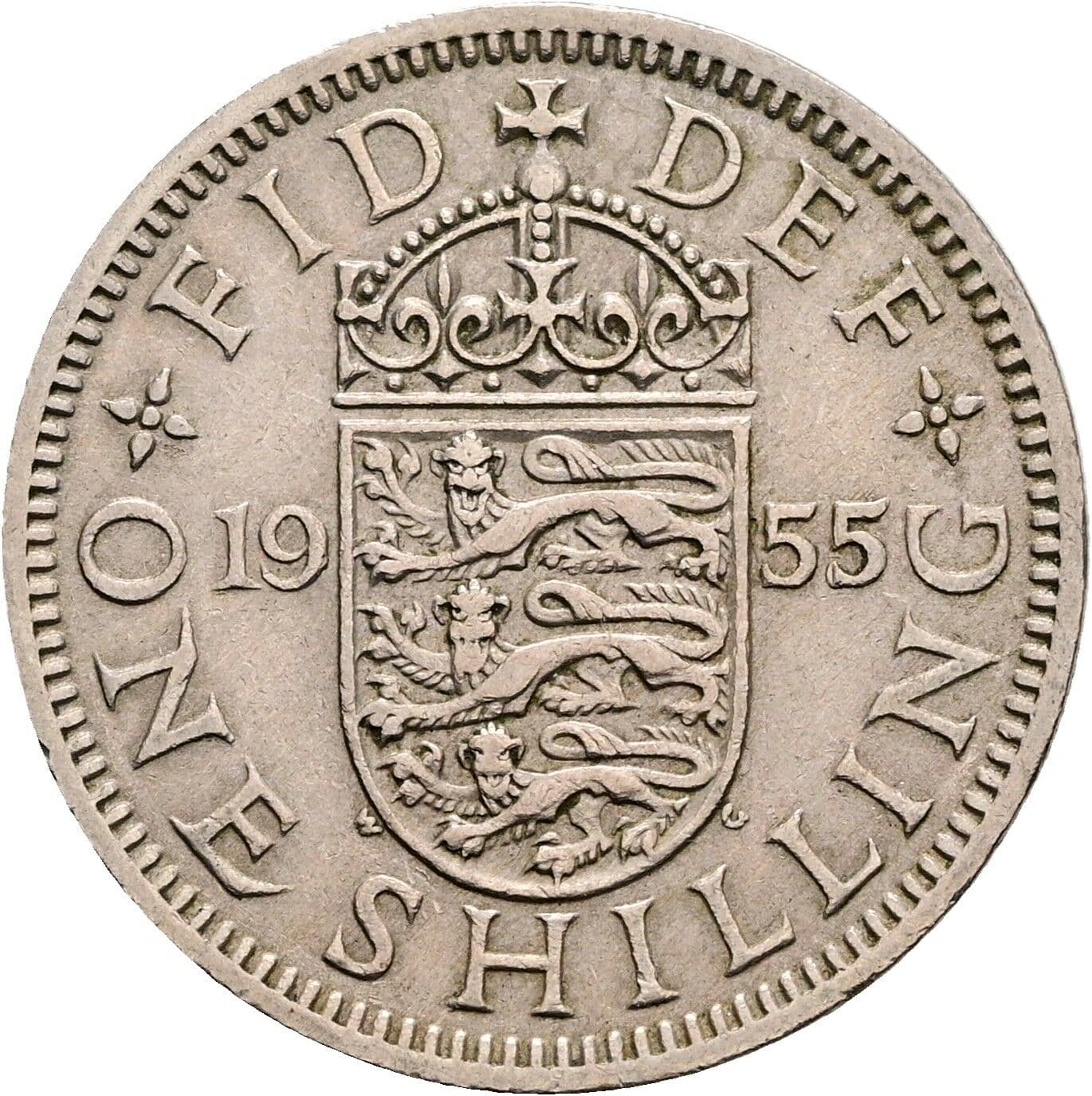 1 Shilling 1955 – Rückseite