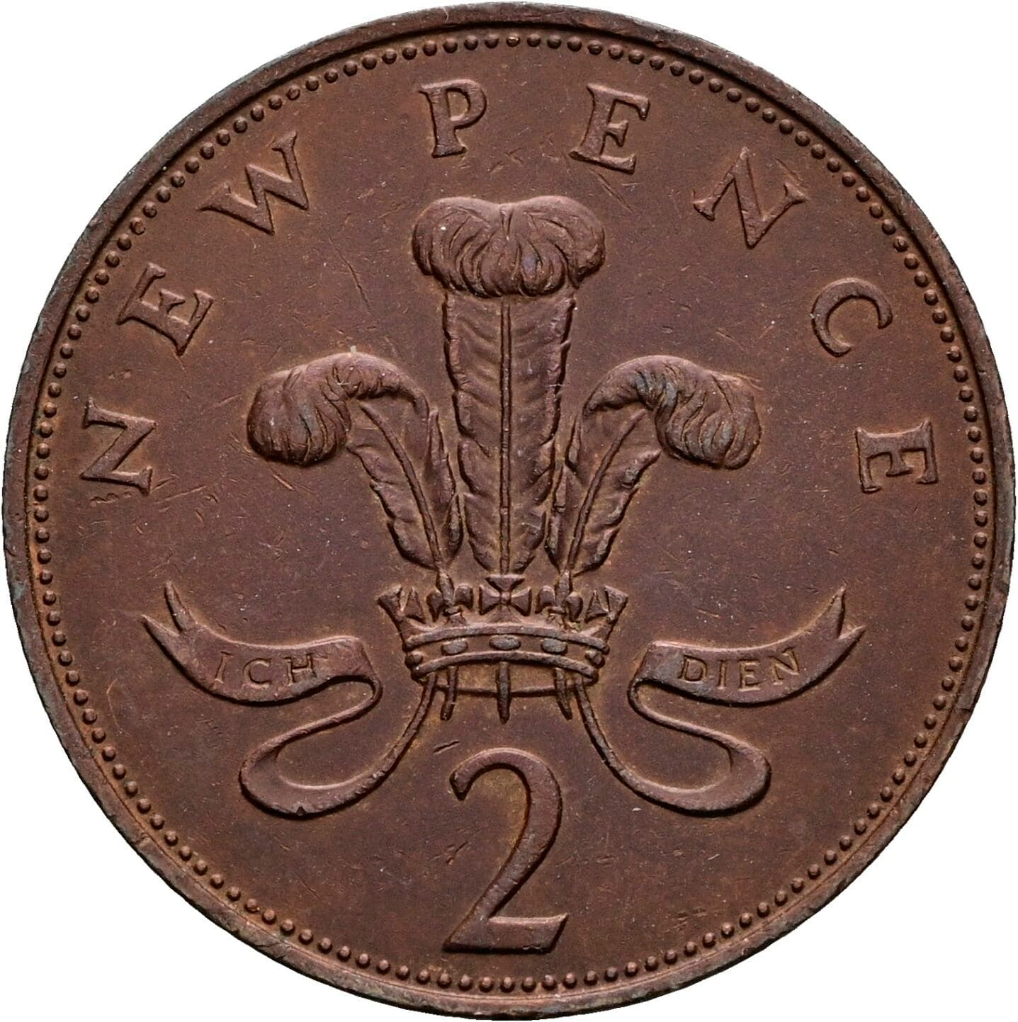 2 New Pence Elisabeth II. 1952-2022 1971 – Rückseite