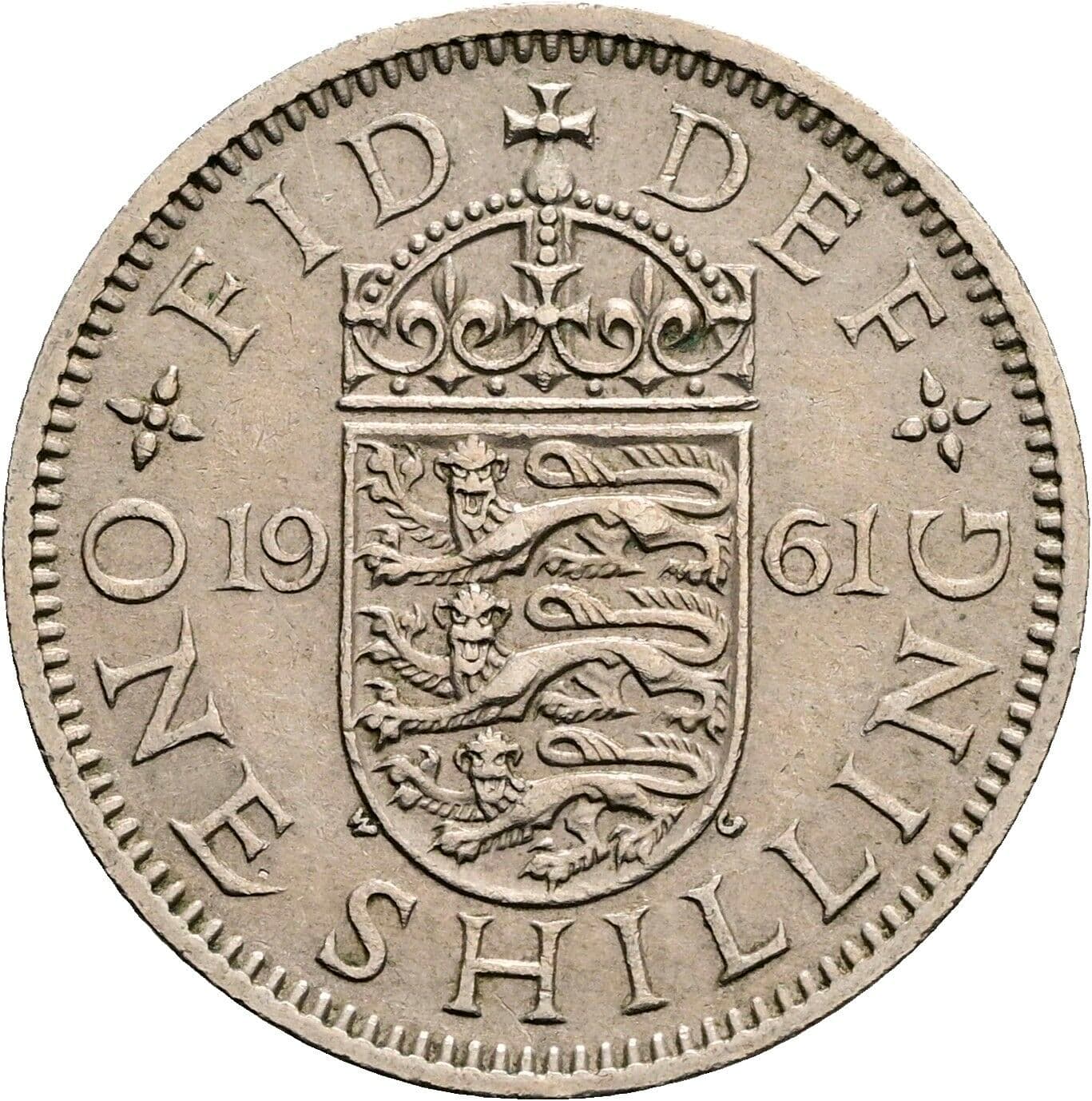 1 Shilling 1961 – Rückseite