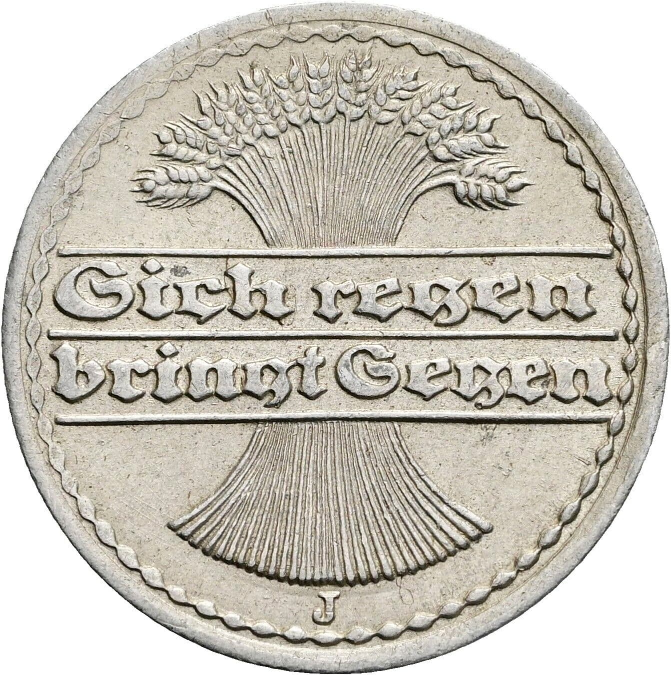 50 Pfennig 1919 J – Rückseite