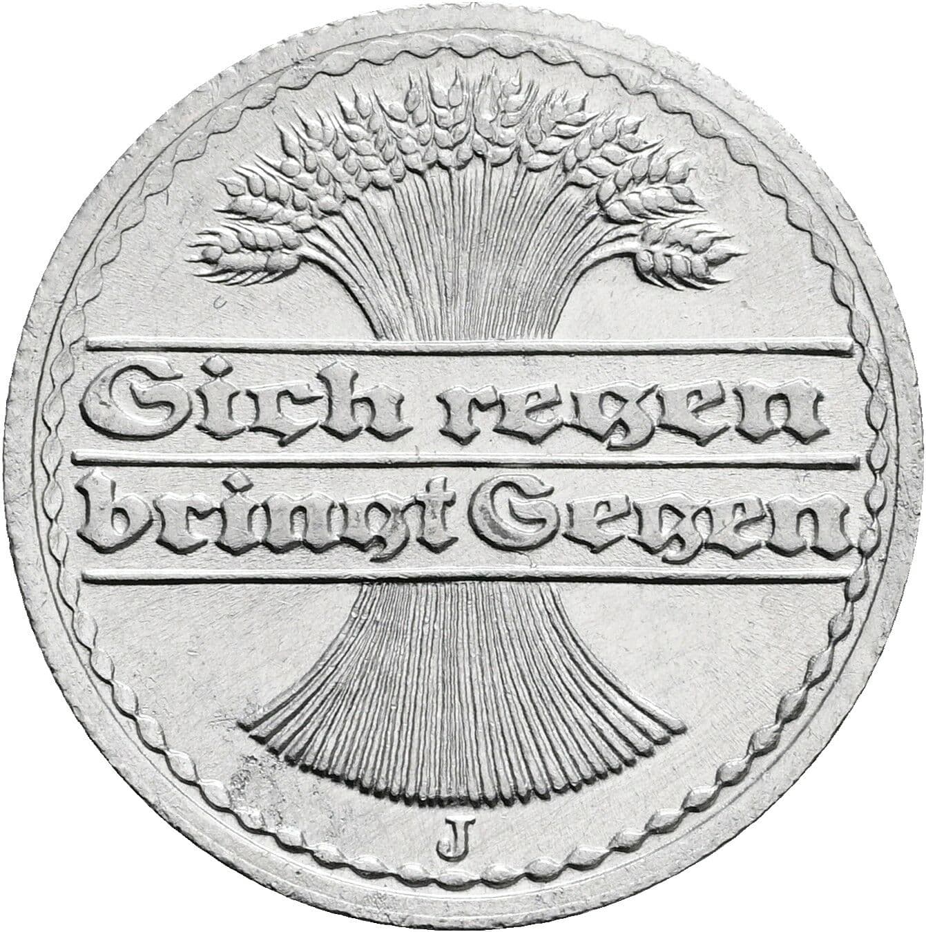 50 Pfennig 1921 J – Rückseite